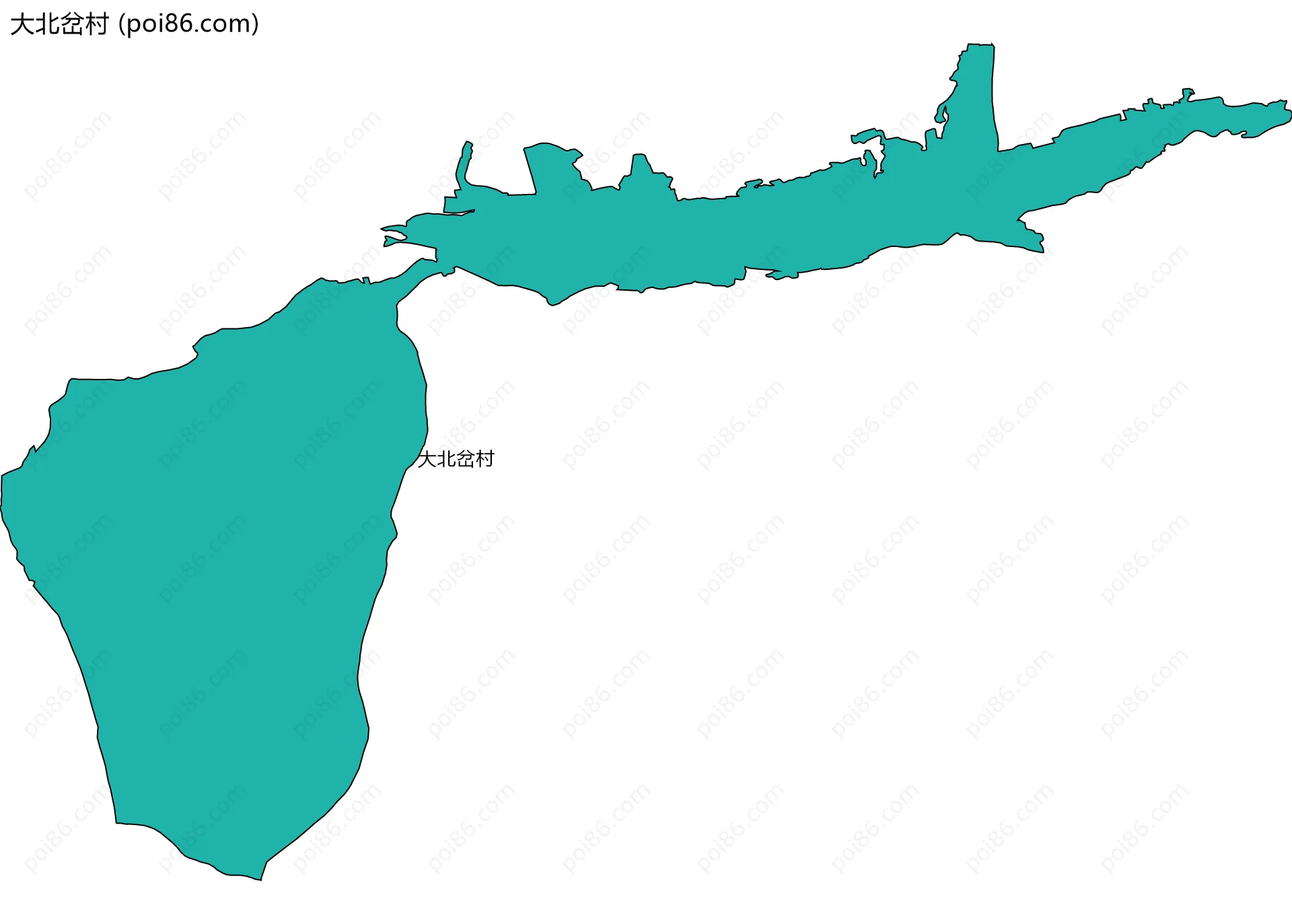 大北岔村边界地图