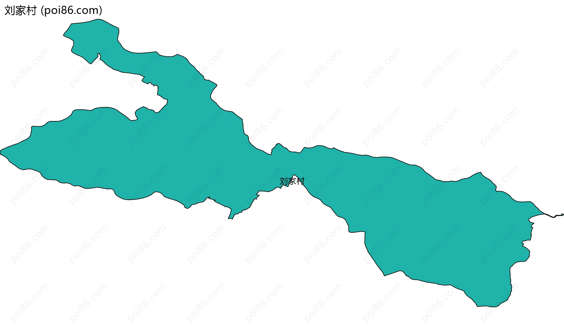 刘家村边界地图