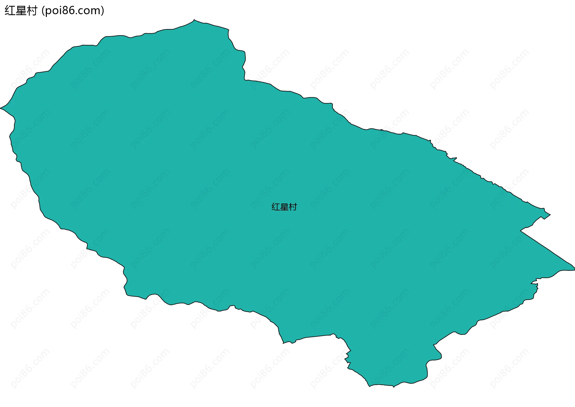 红星村边界地图