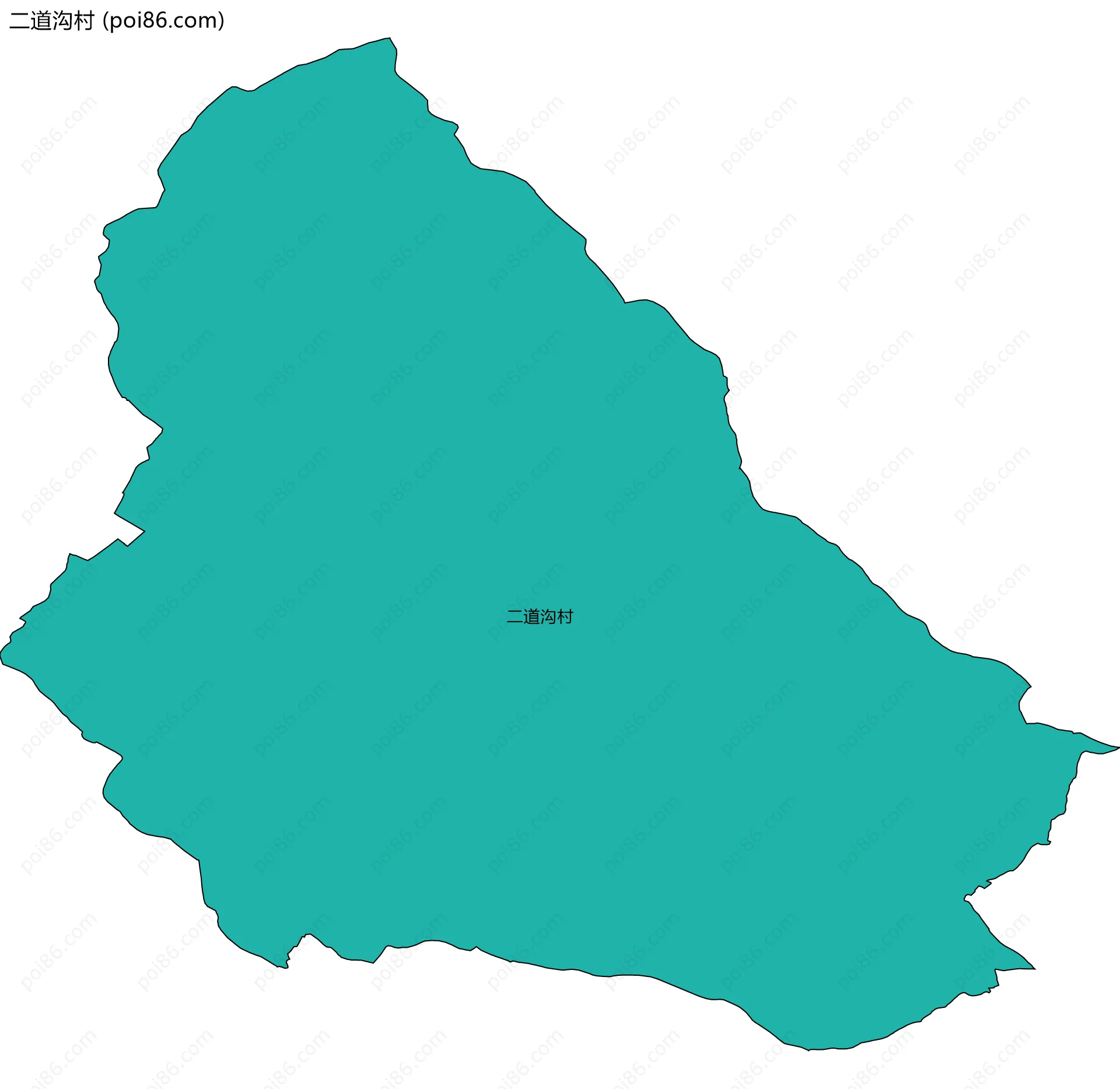 二道沟村边界地图