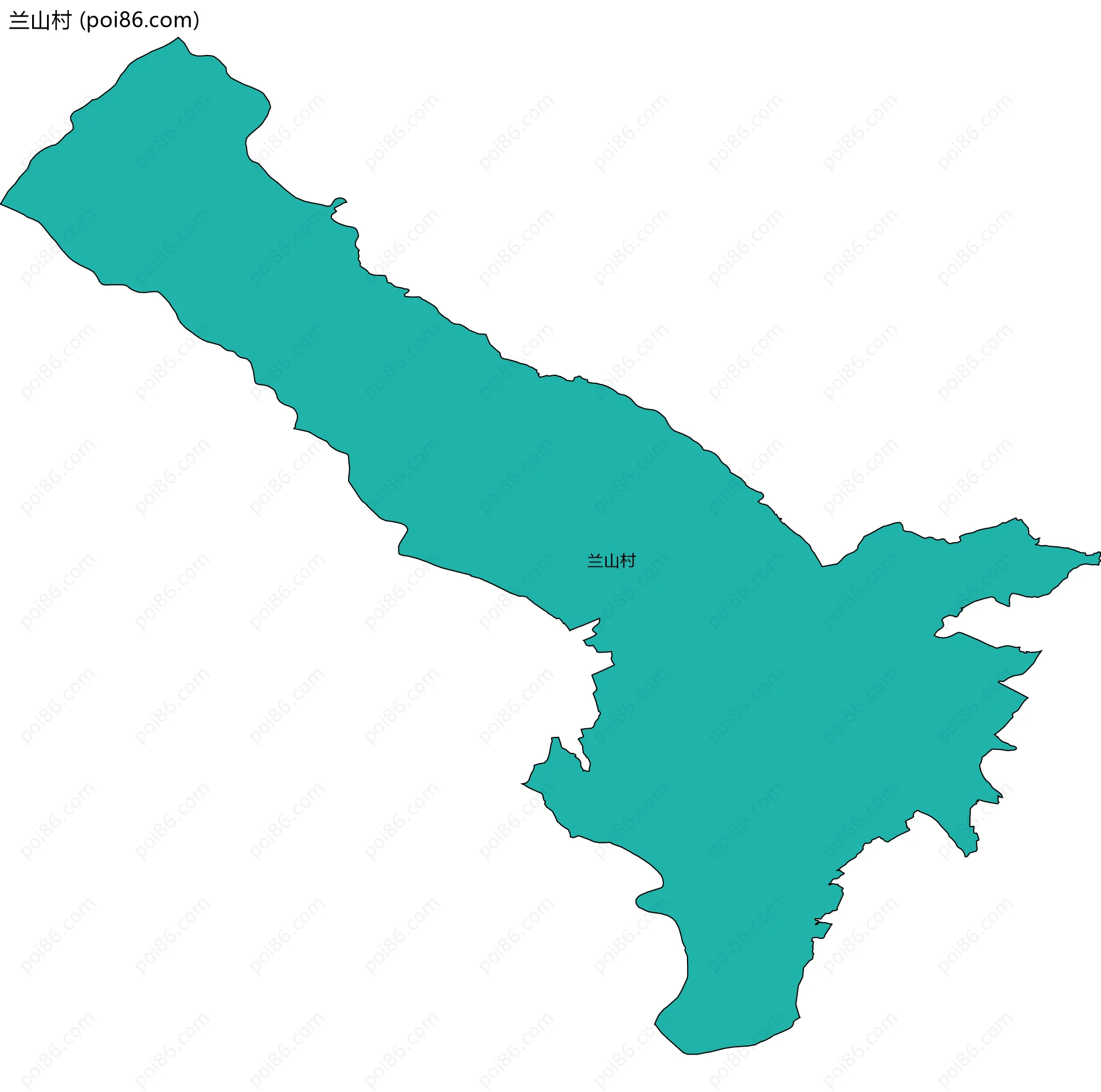 兰山村边界地图