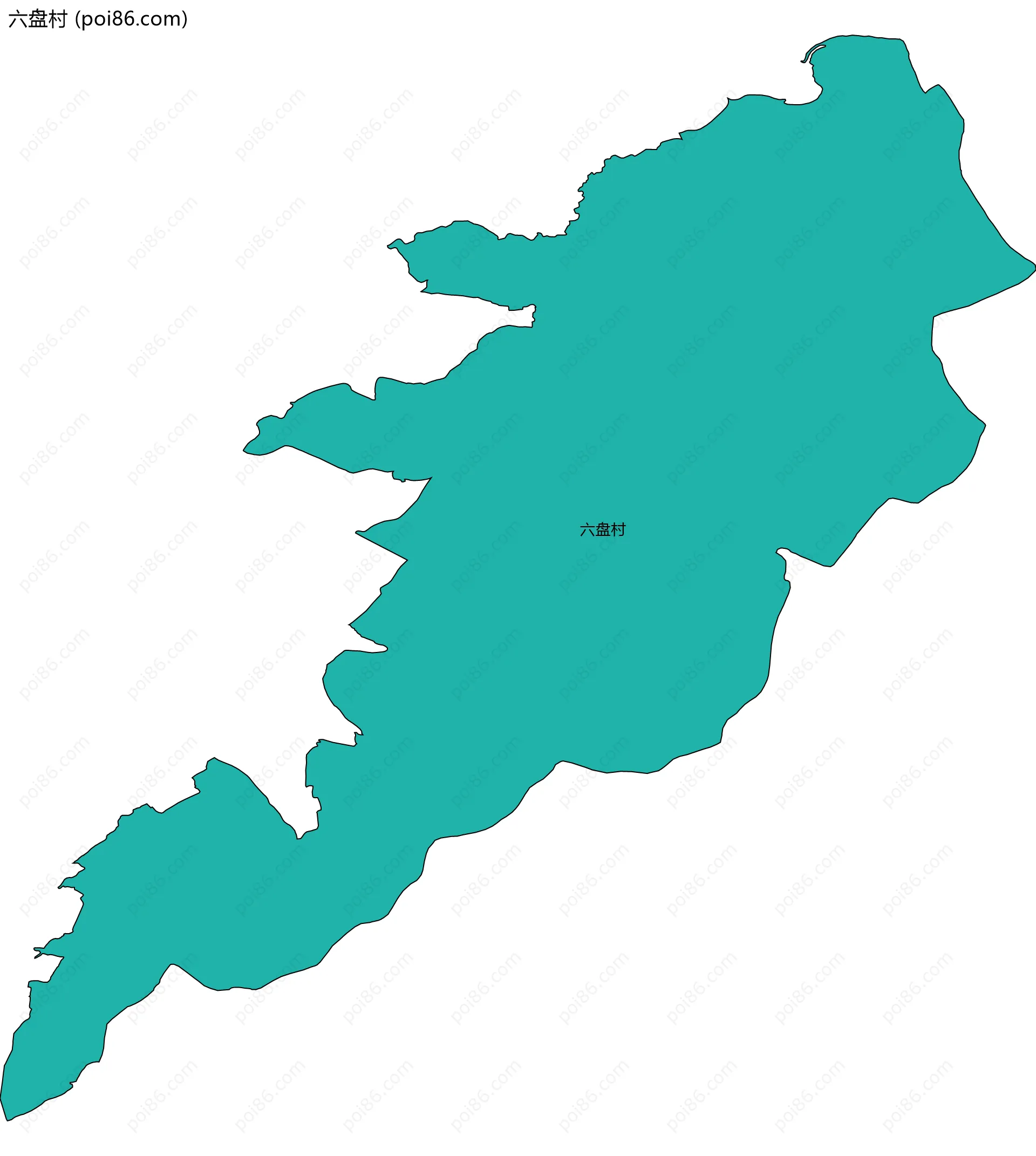 六盘村边界地图