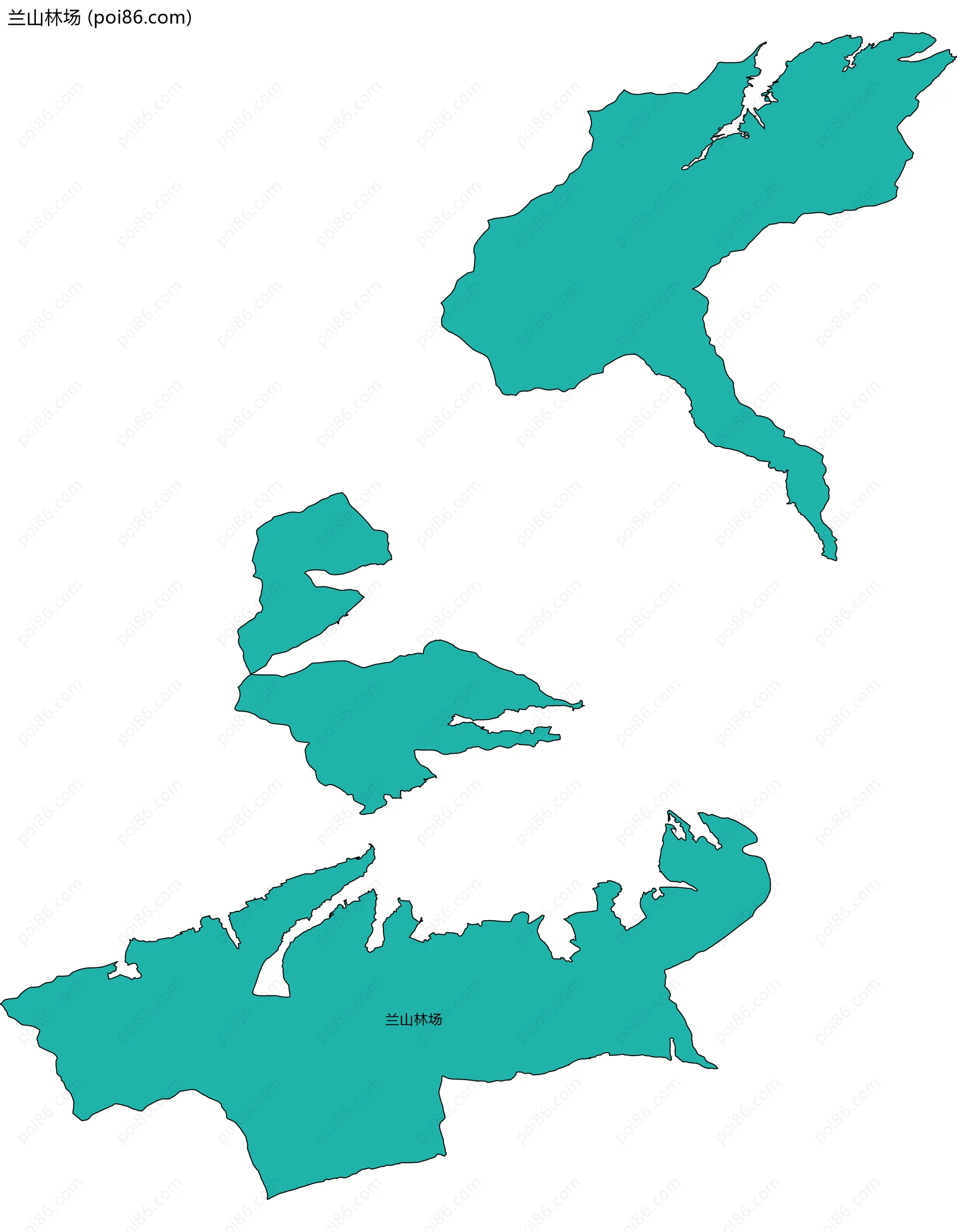 兰山林场边界地图