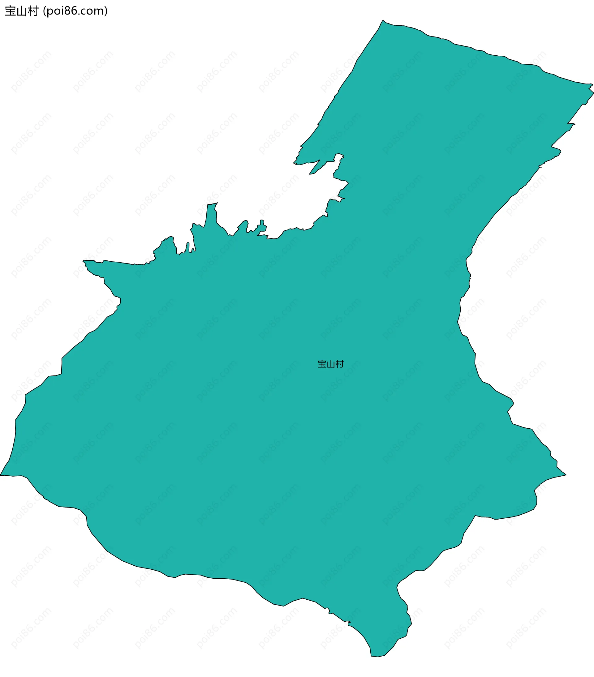 宝山村边界地图