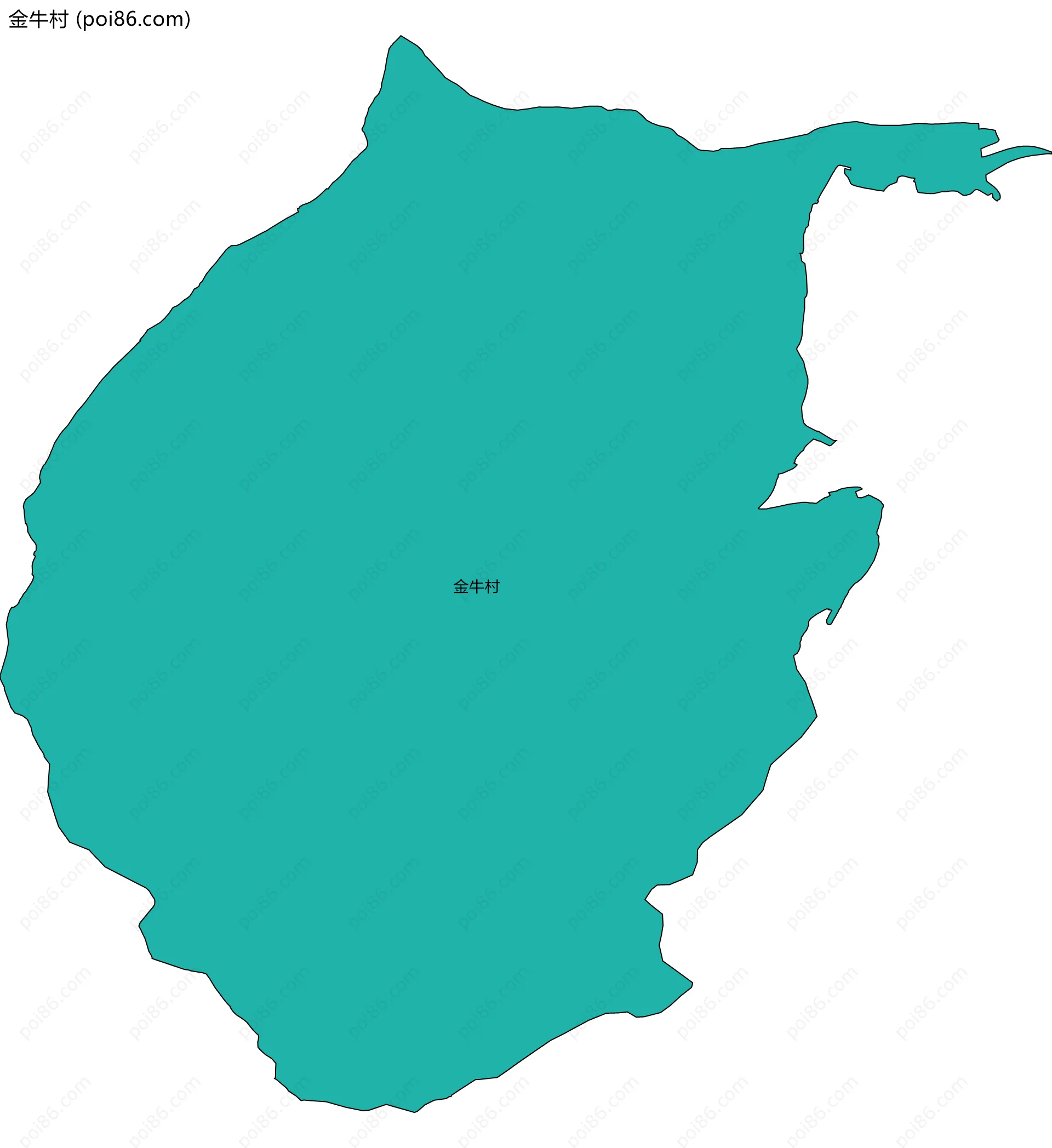 金牛村边界地图