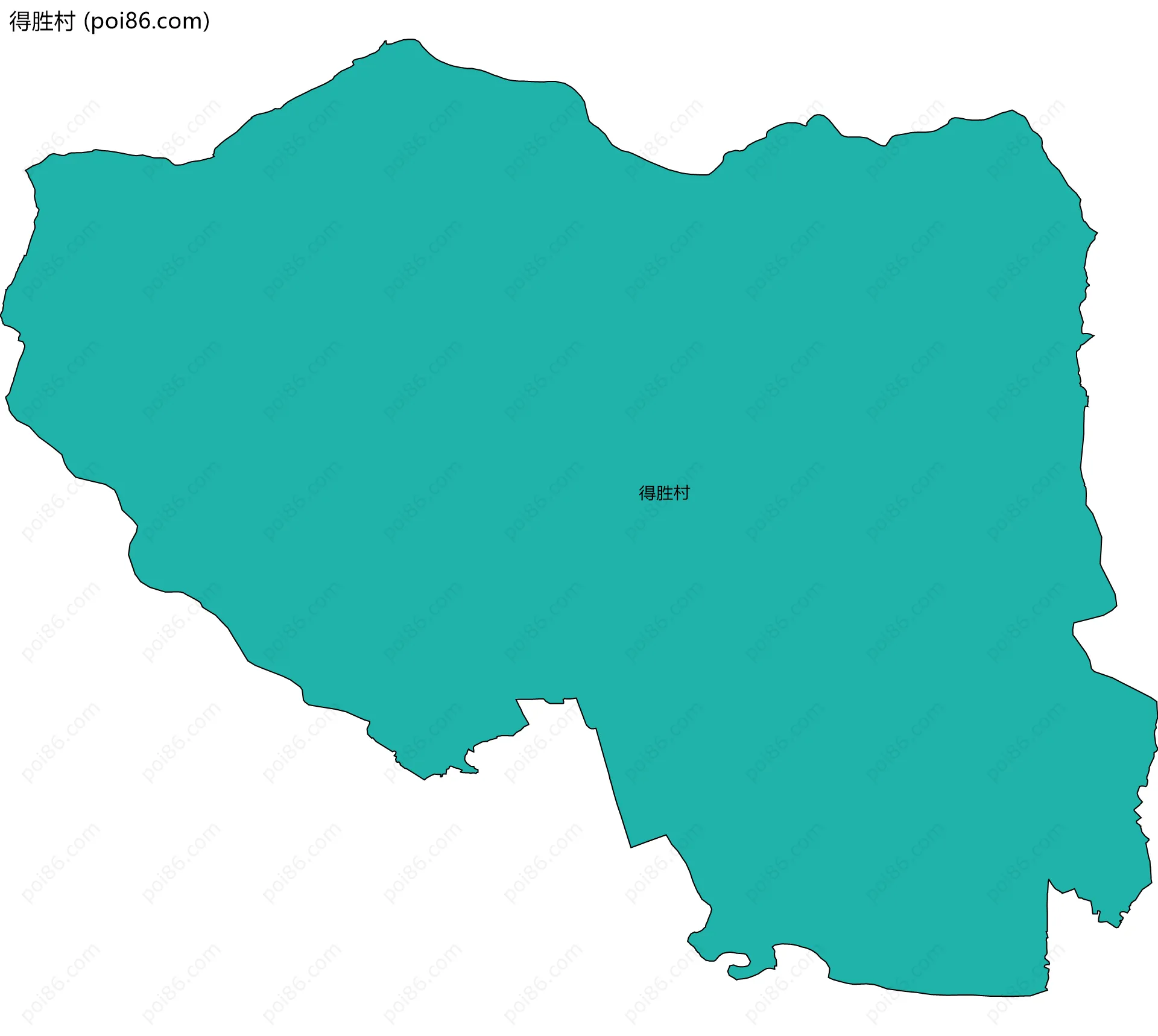 得胜村边界地图