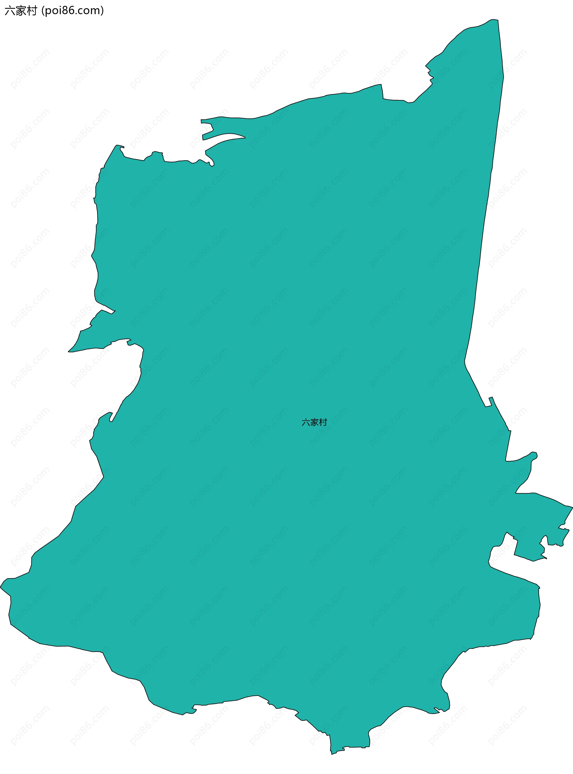 六家村边界地图
