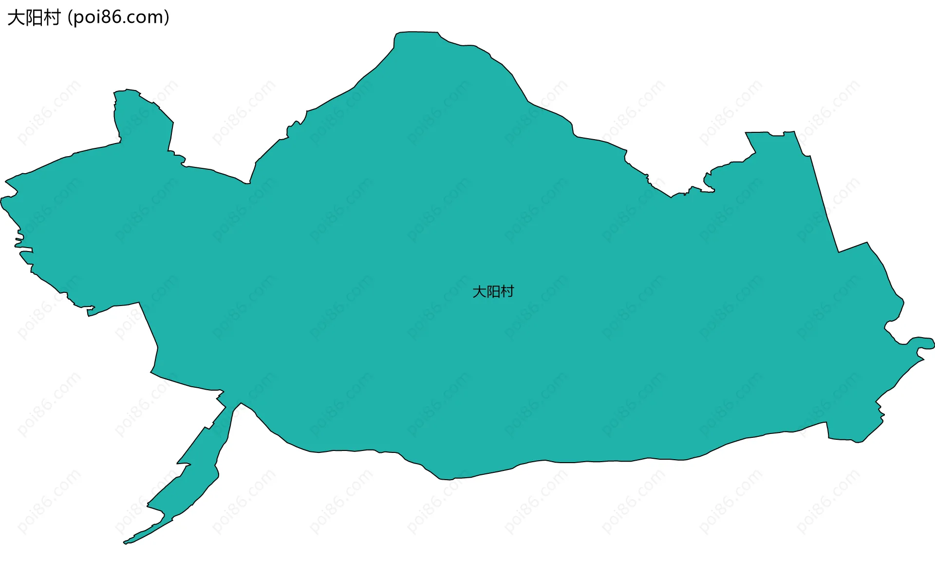 大阳村边界地图