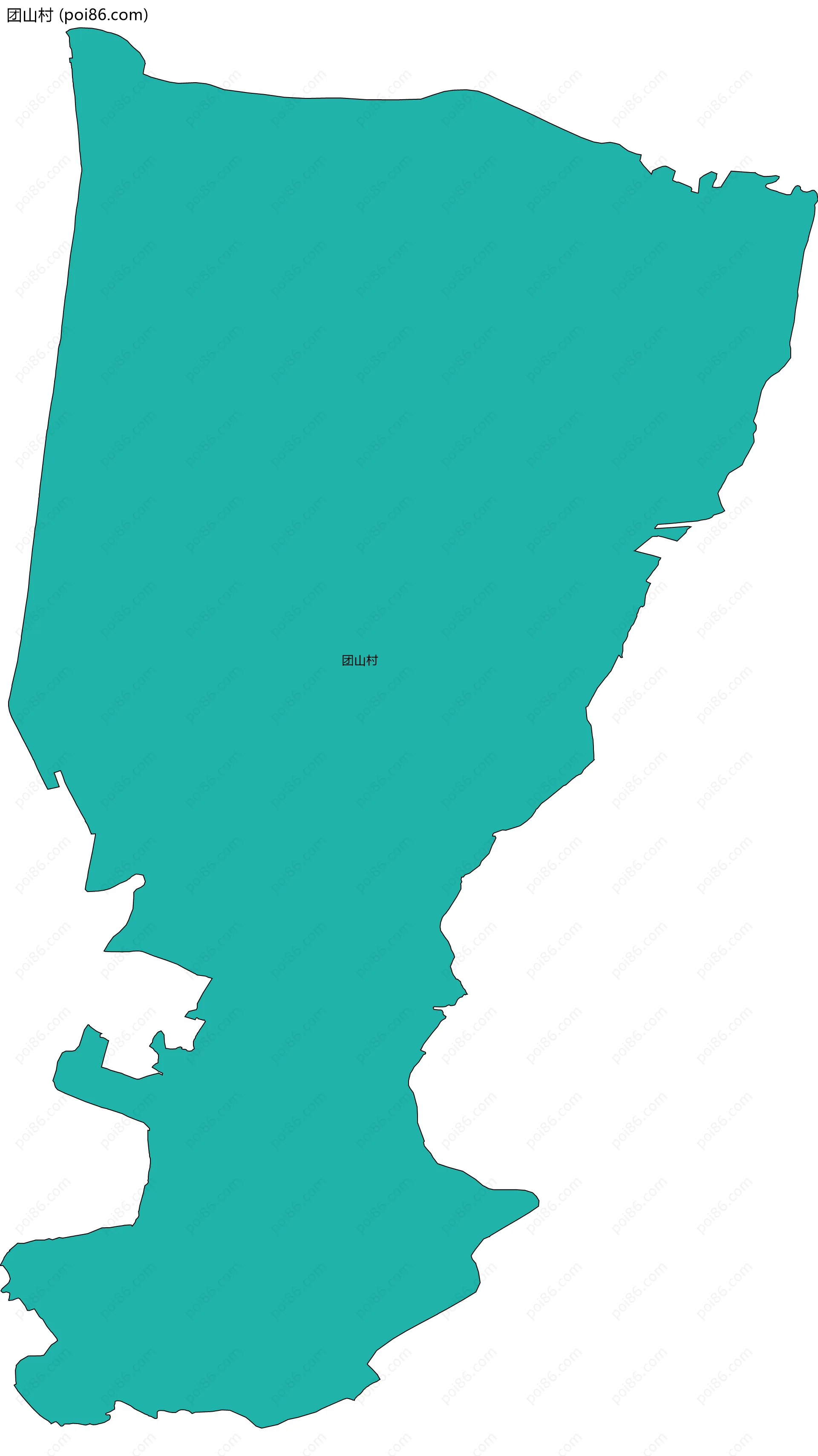 团山村边界地图