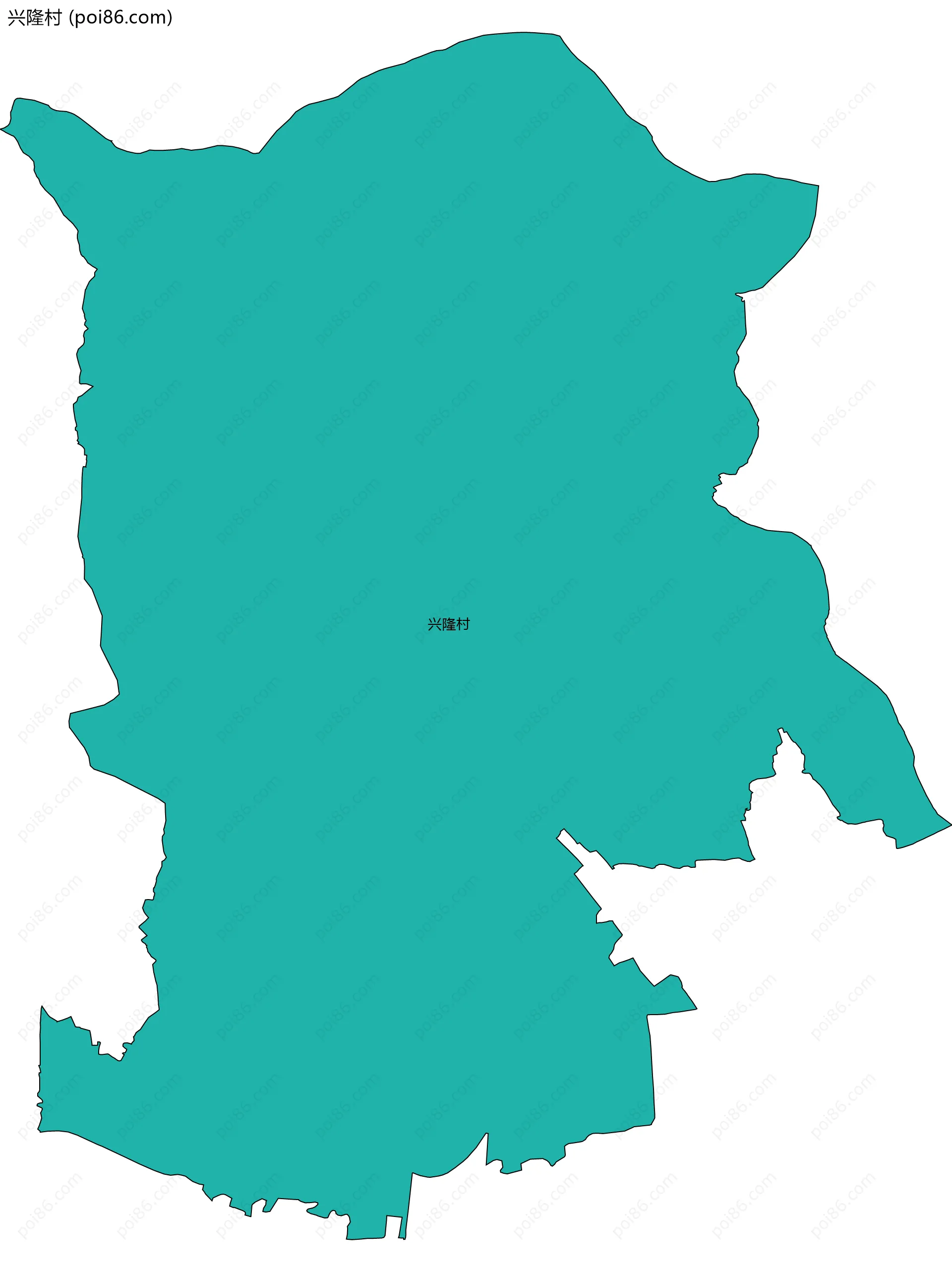 兴隆村边界地图