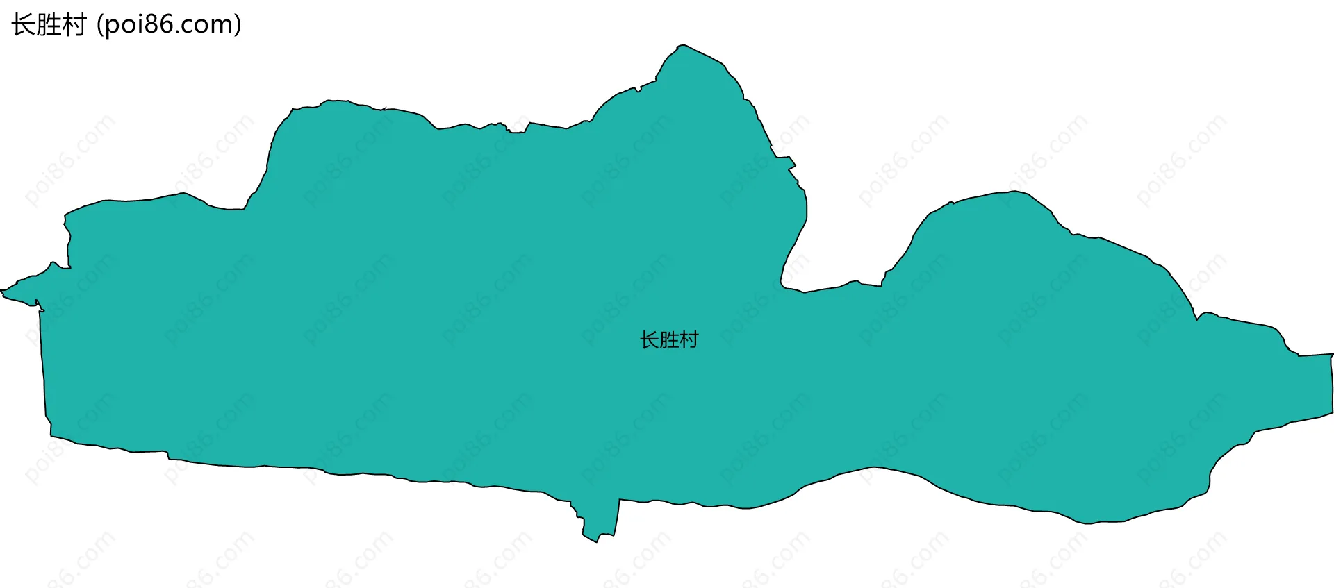 长胜村边界地图