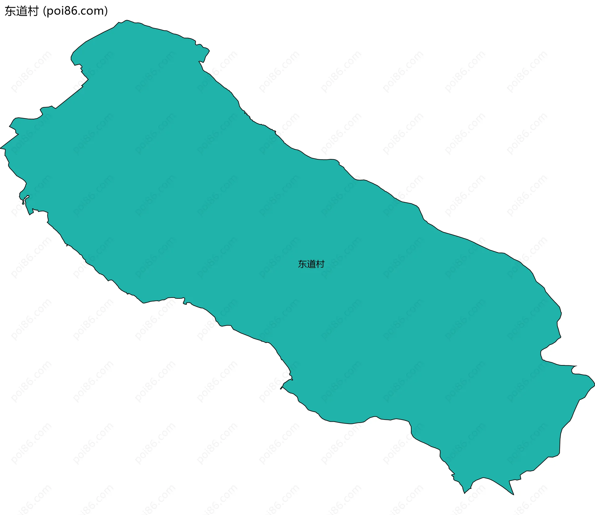 东道村边界地图