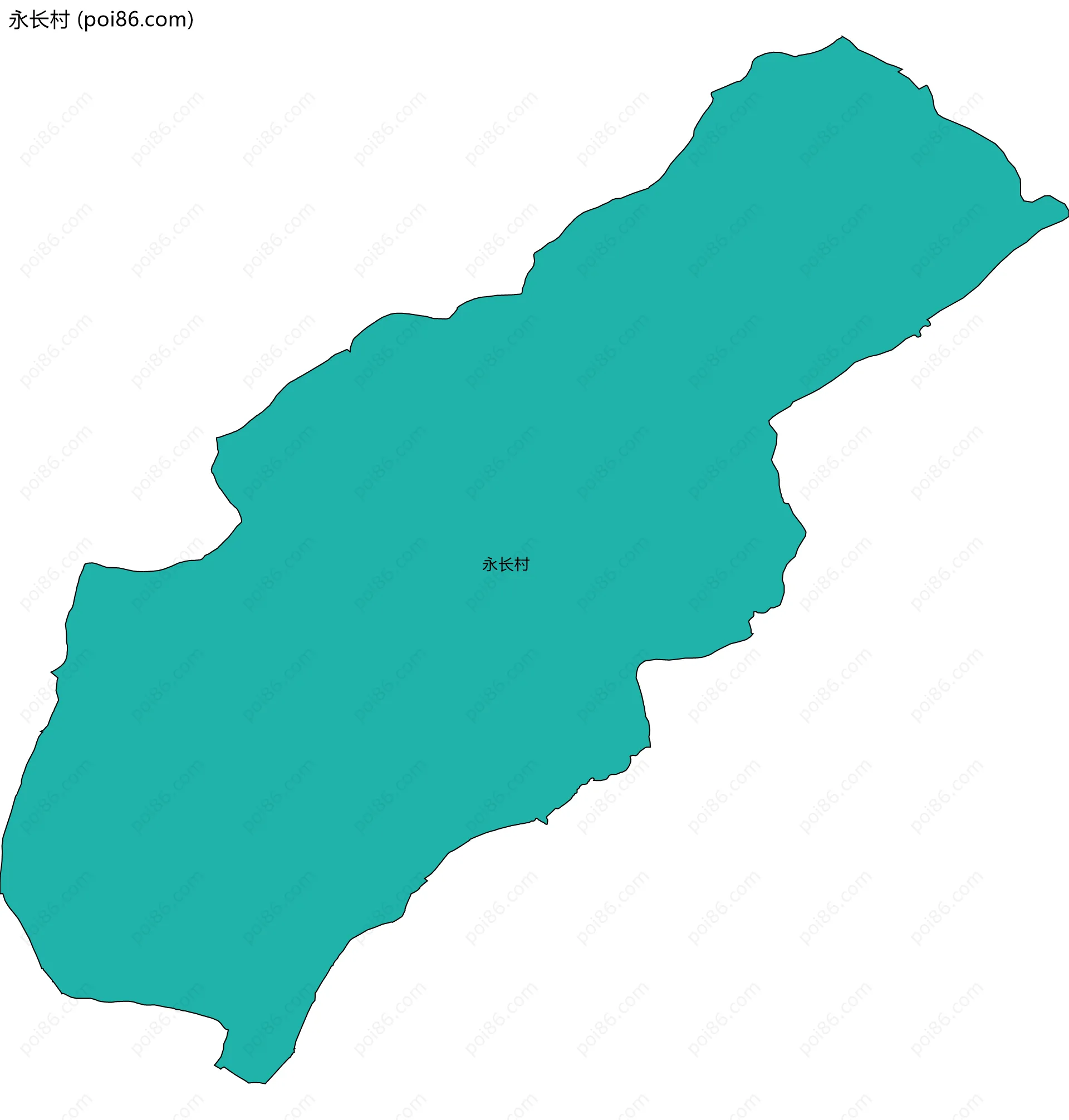 永长村边界地图