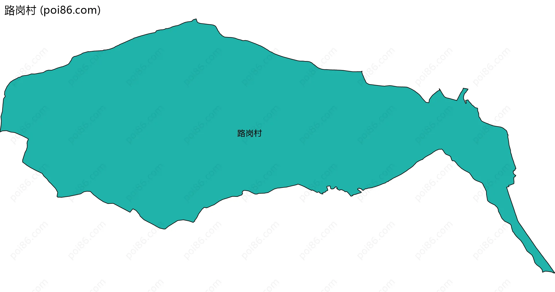 路岗村边界地图