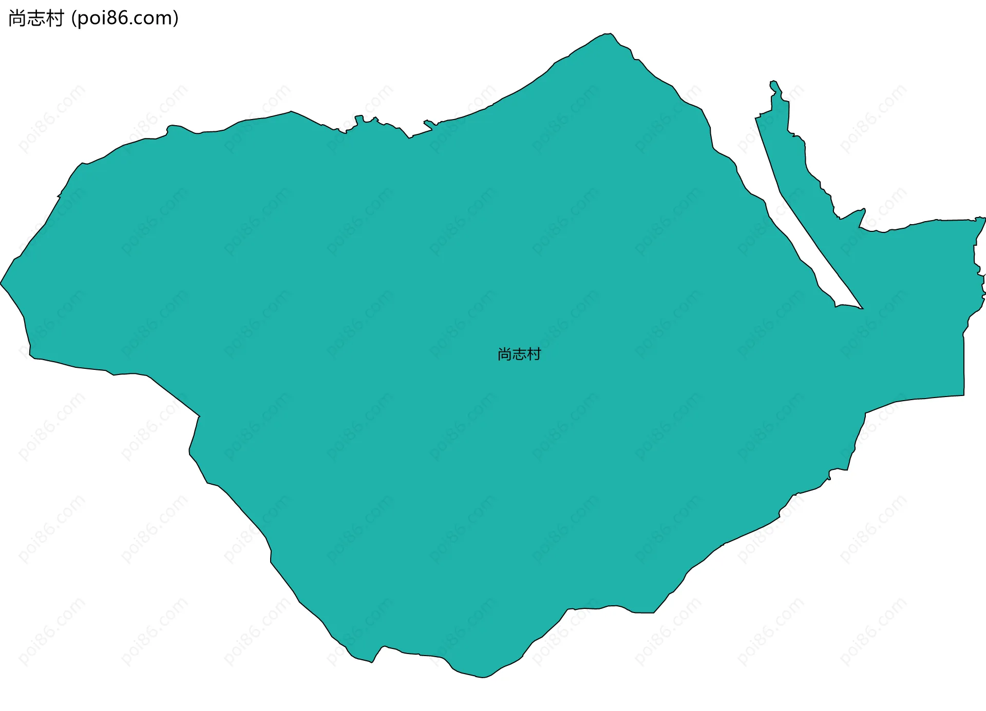 尚志村边界地图