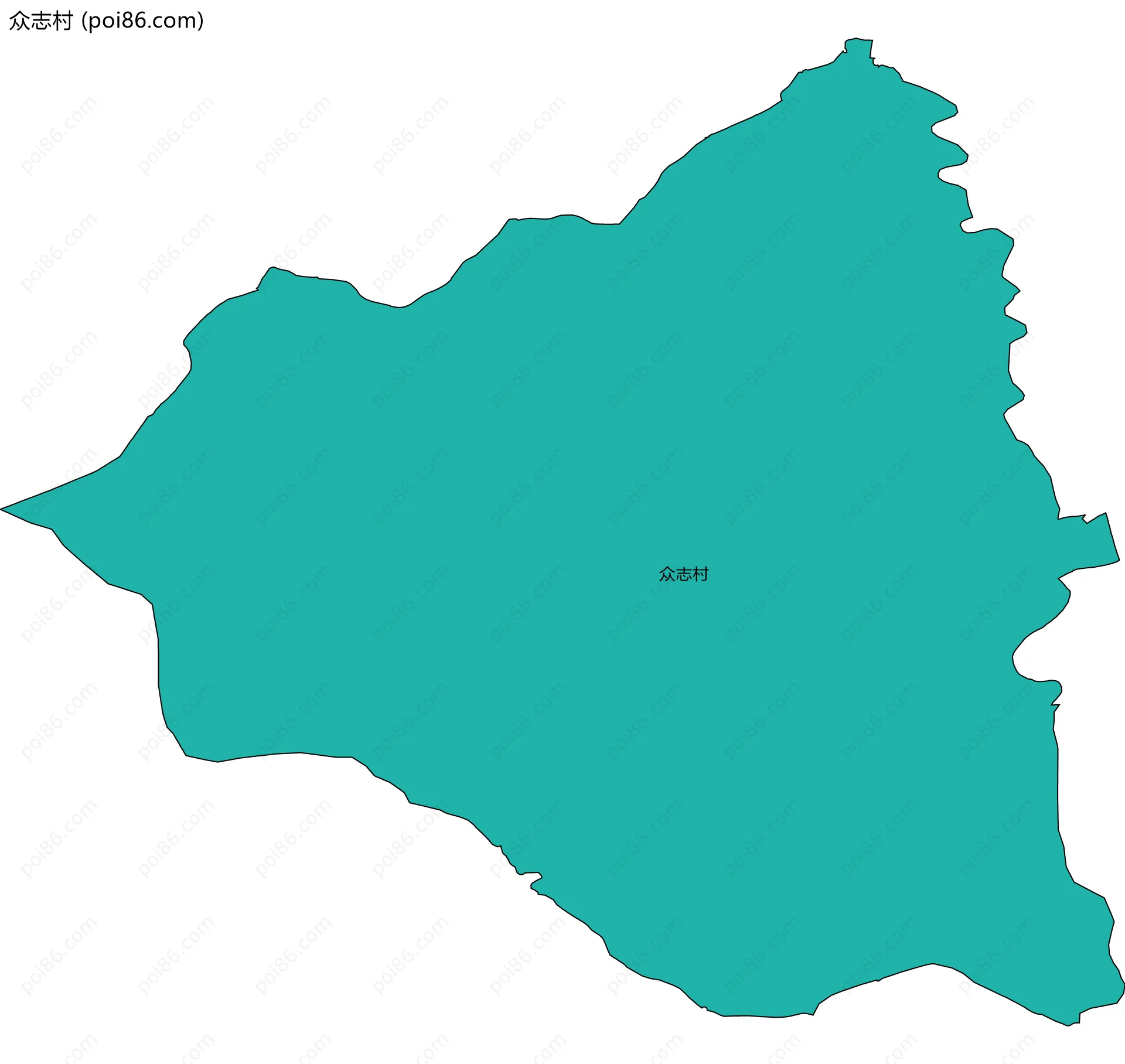 众志村边界地图