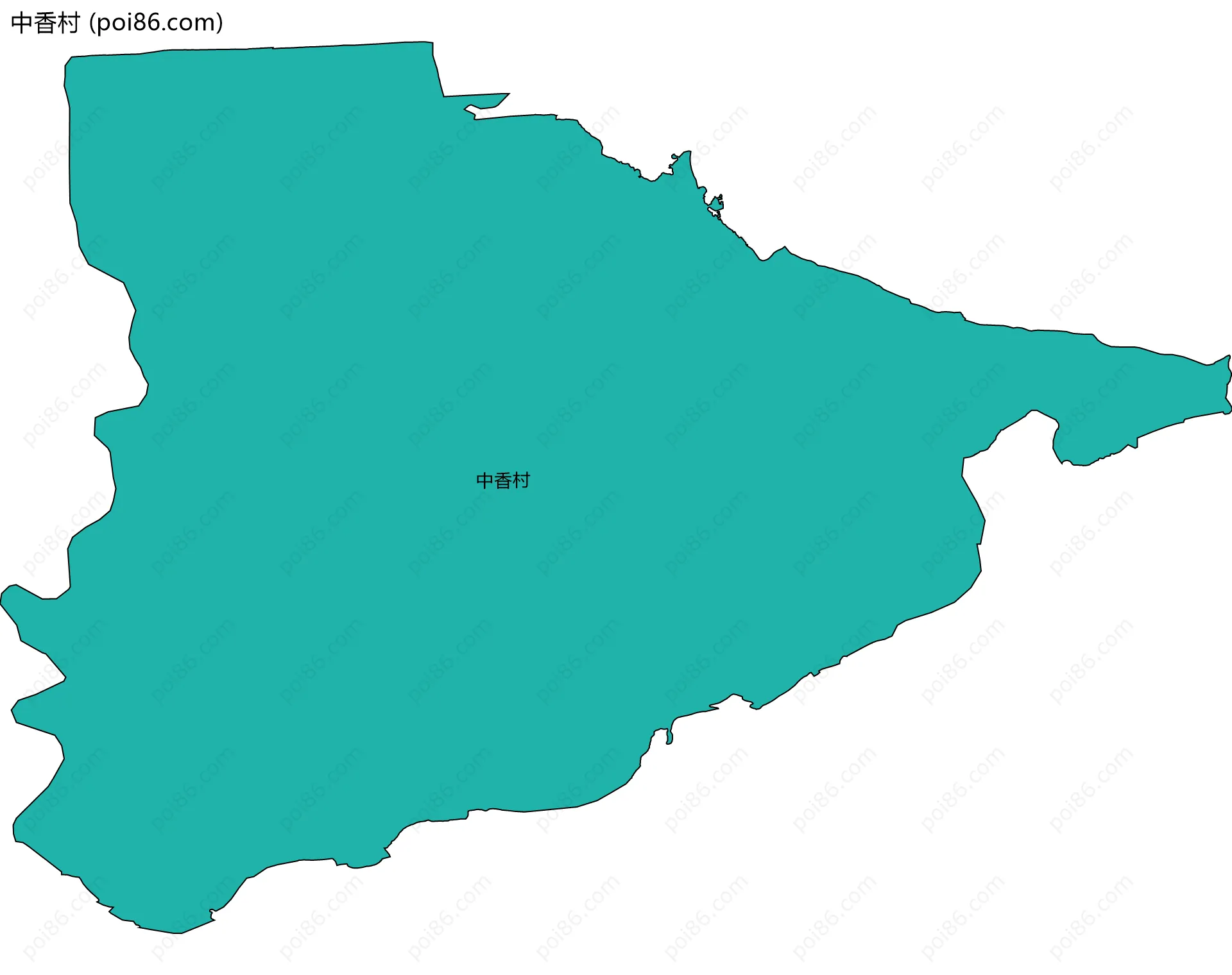 中香村边界地图