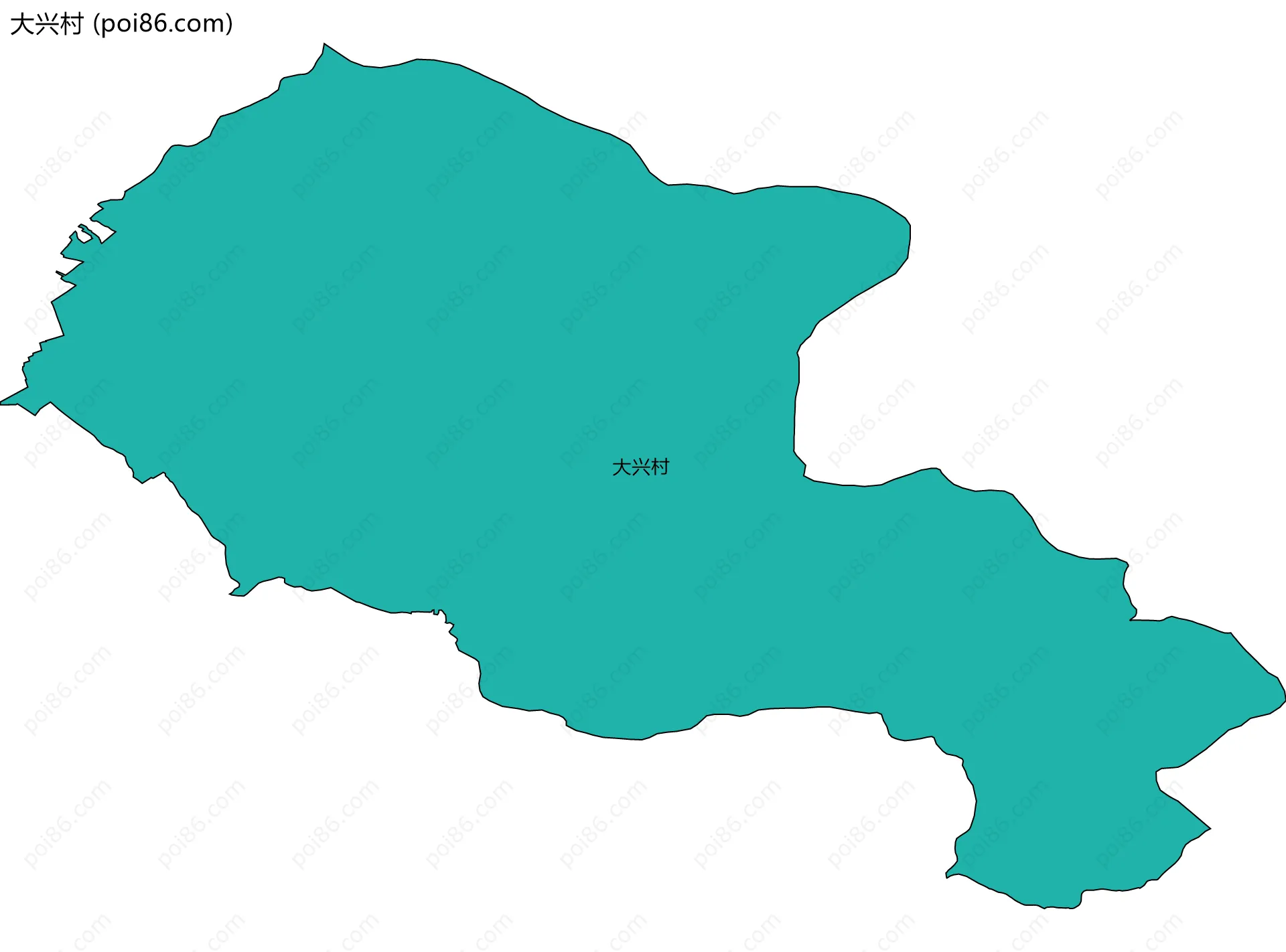 大兴村边界地图