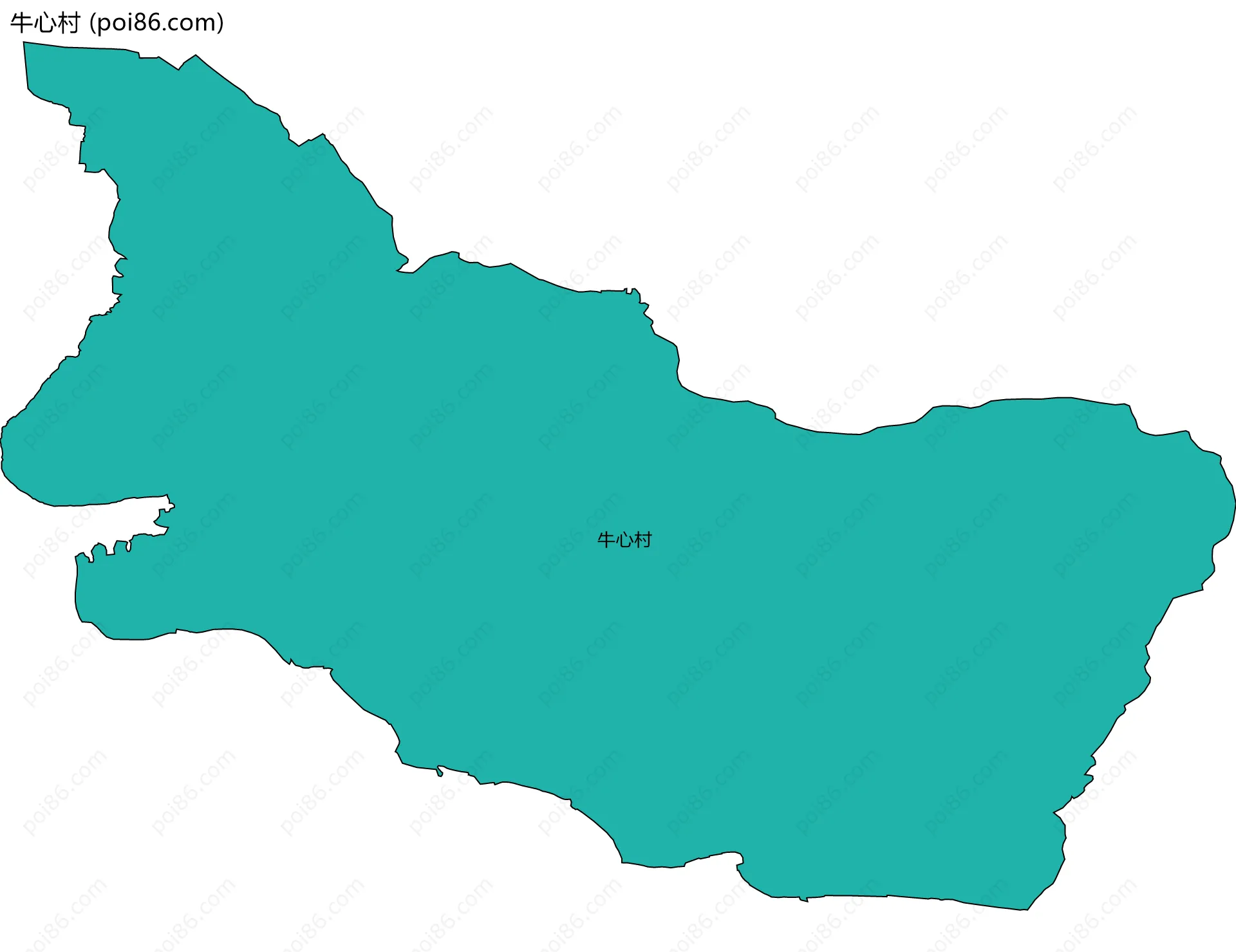 牛心村边界地图