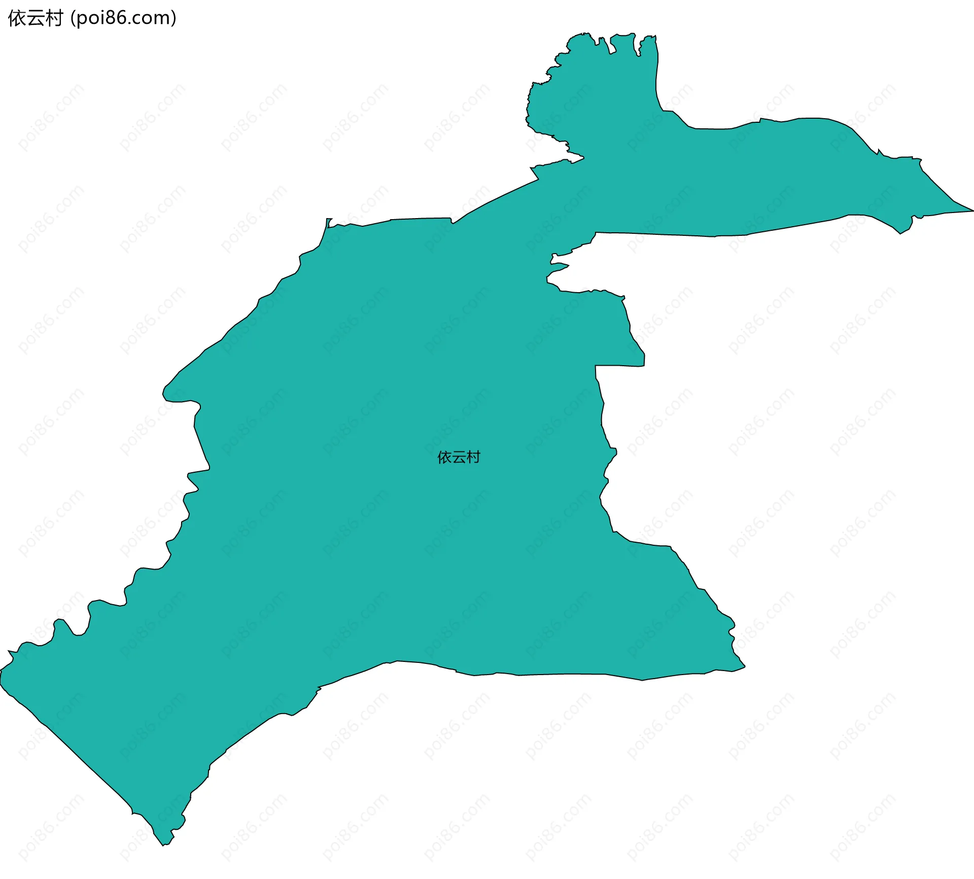 依云村边界地图