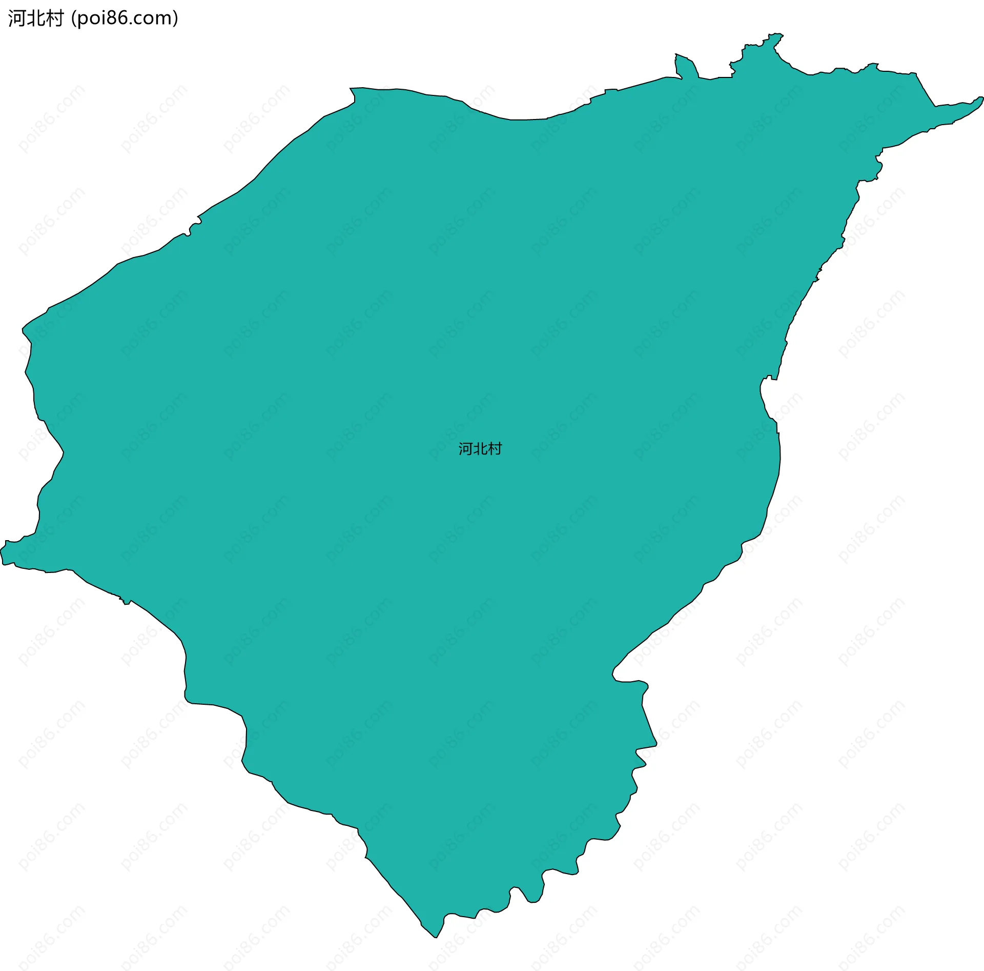 河北村边界地图