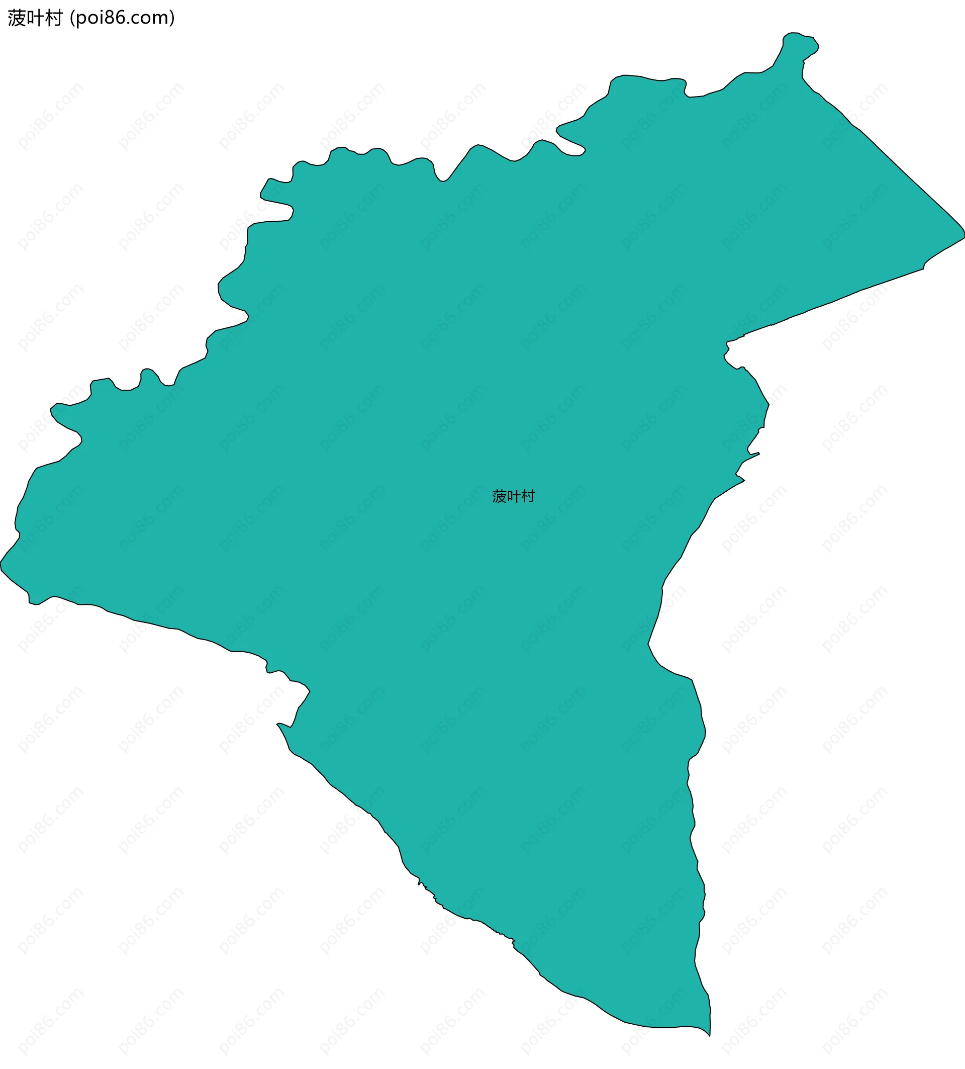 菠叶村边界地图