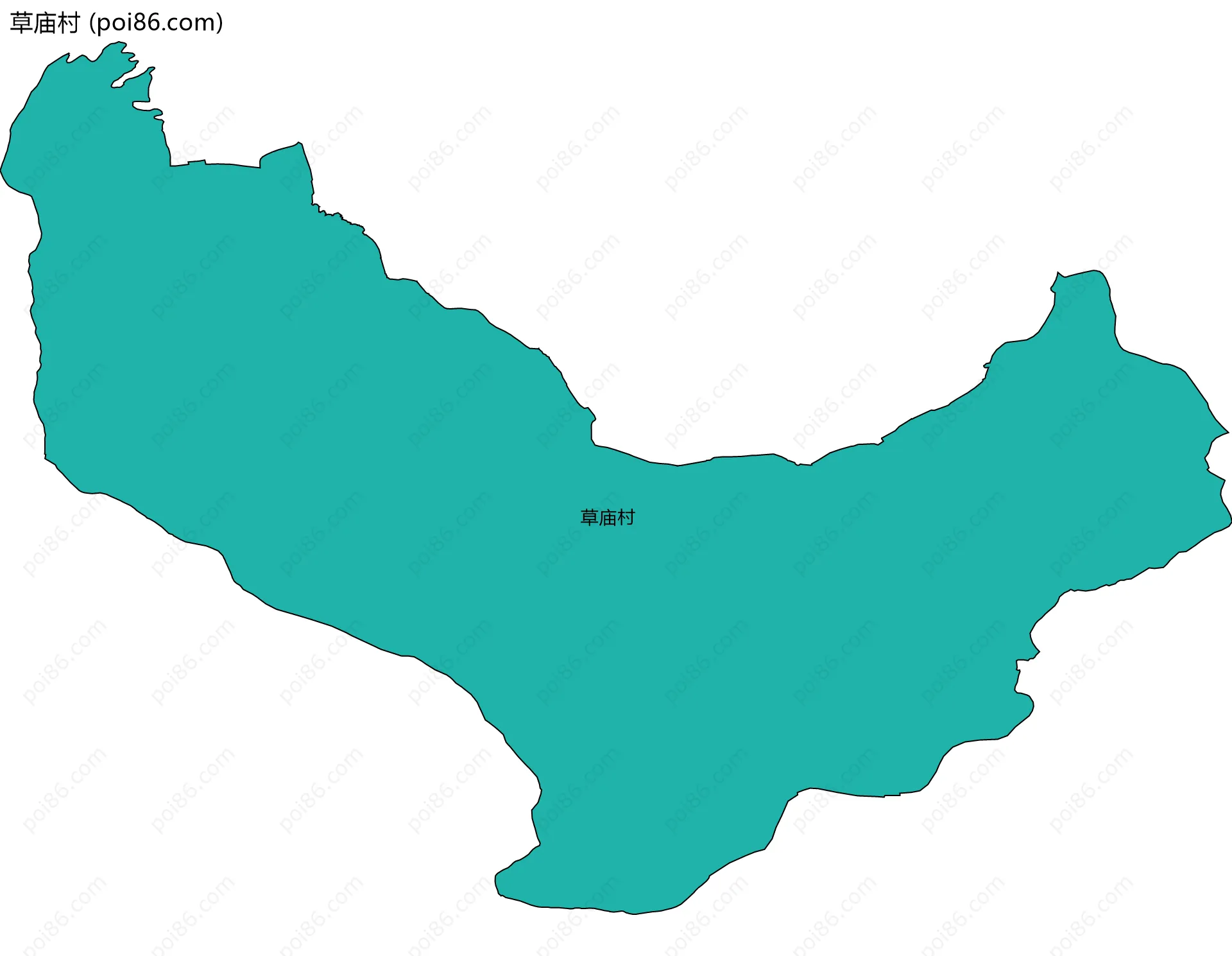 草庙村边界地图