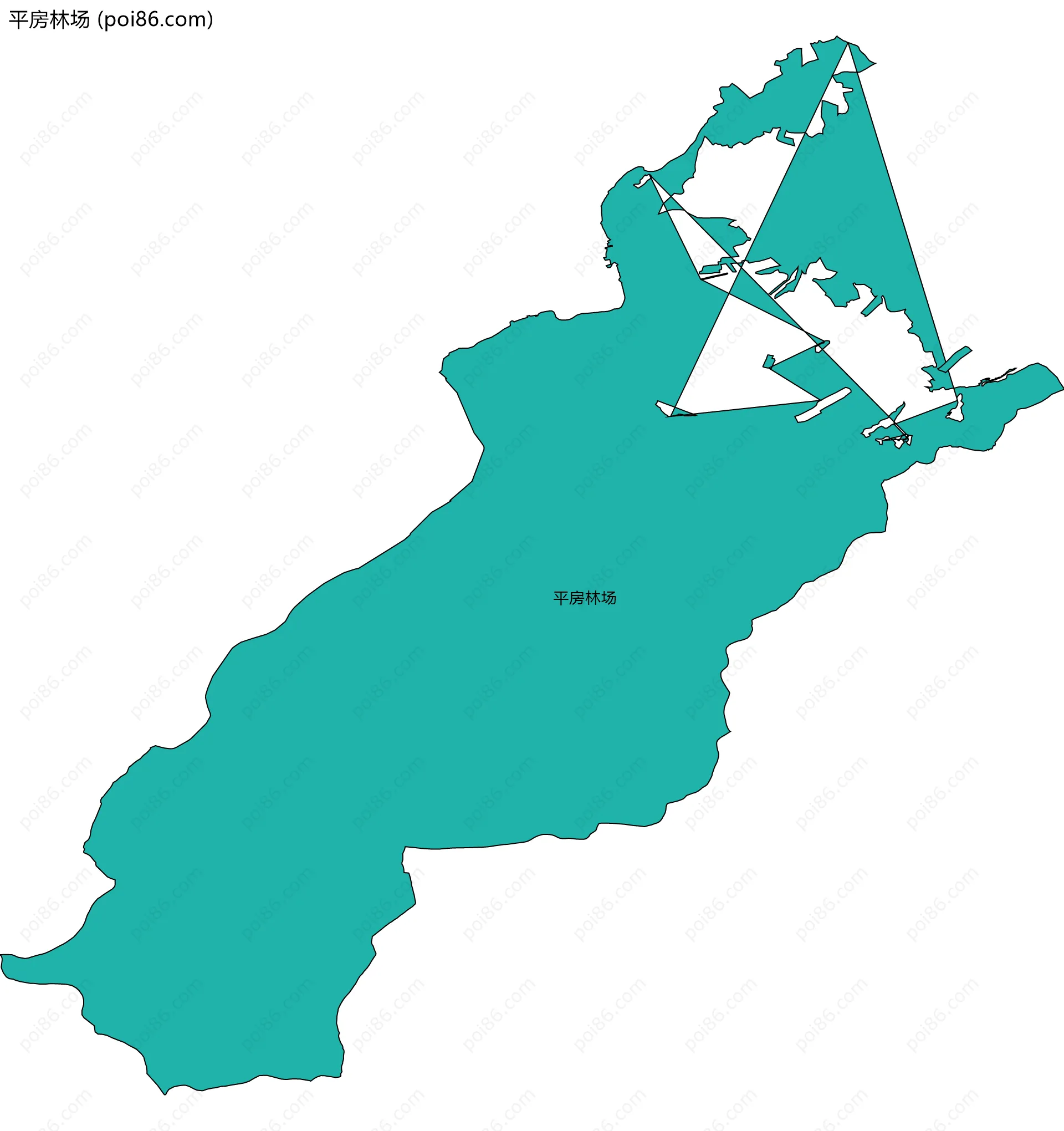 平房林场边界地图