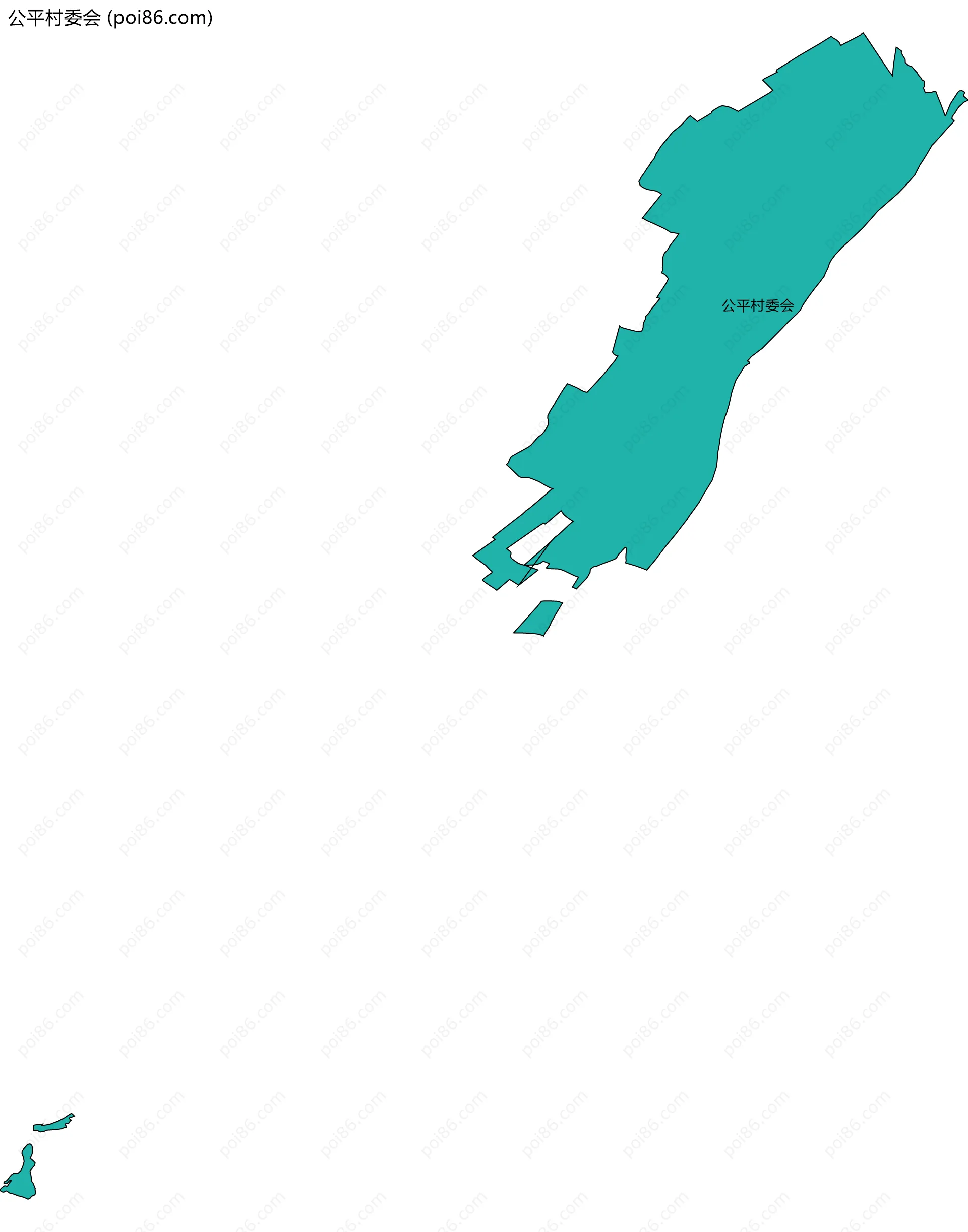 公平村委会边界地图