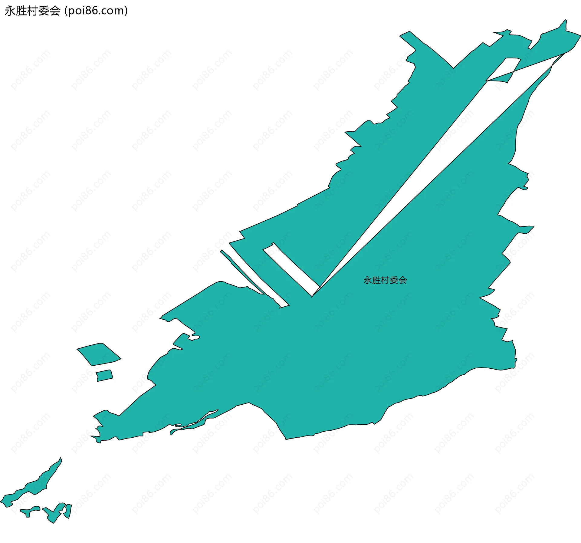永胜村委会边界地图