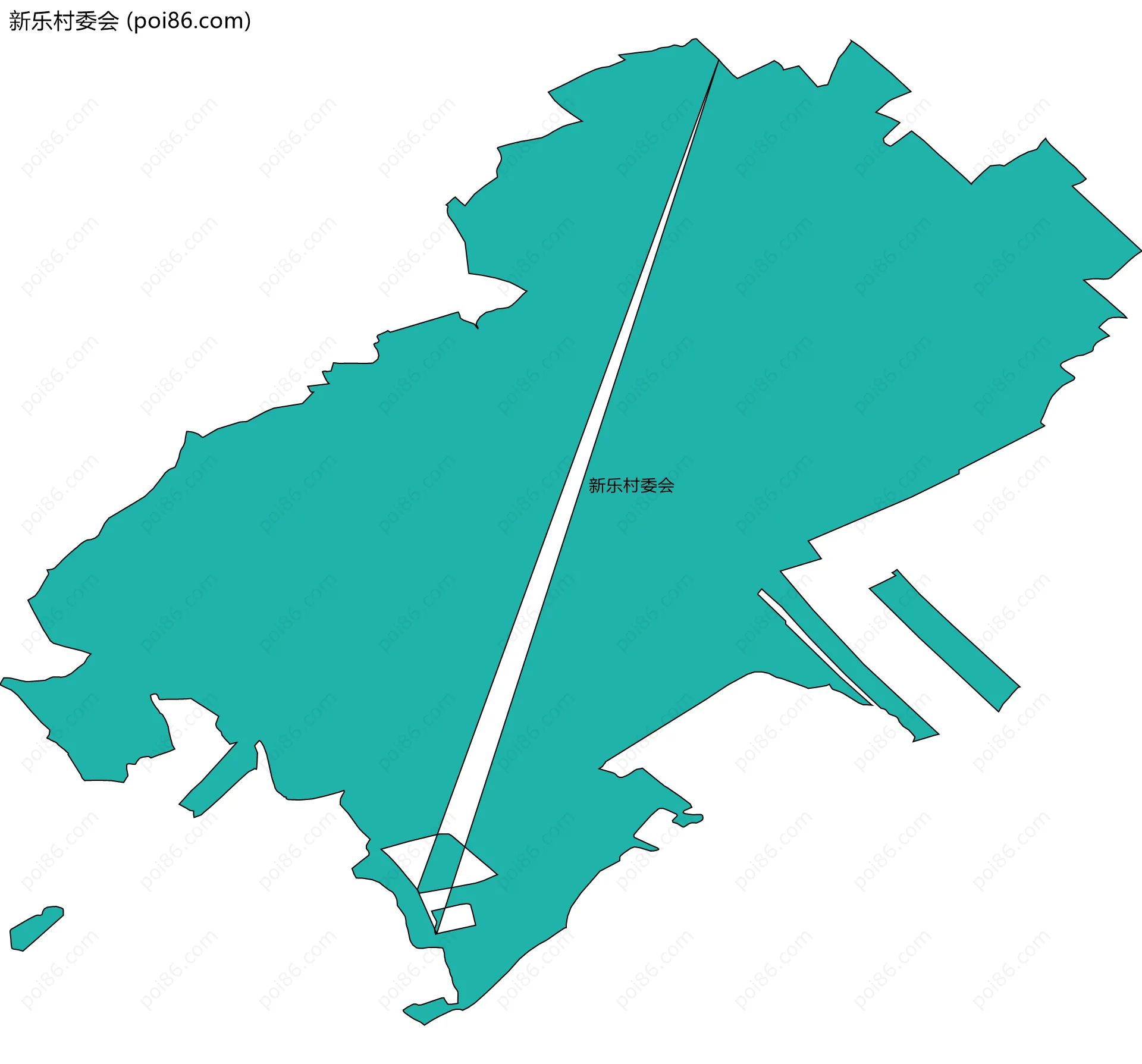 新乐村委会边界地图