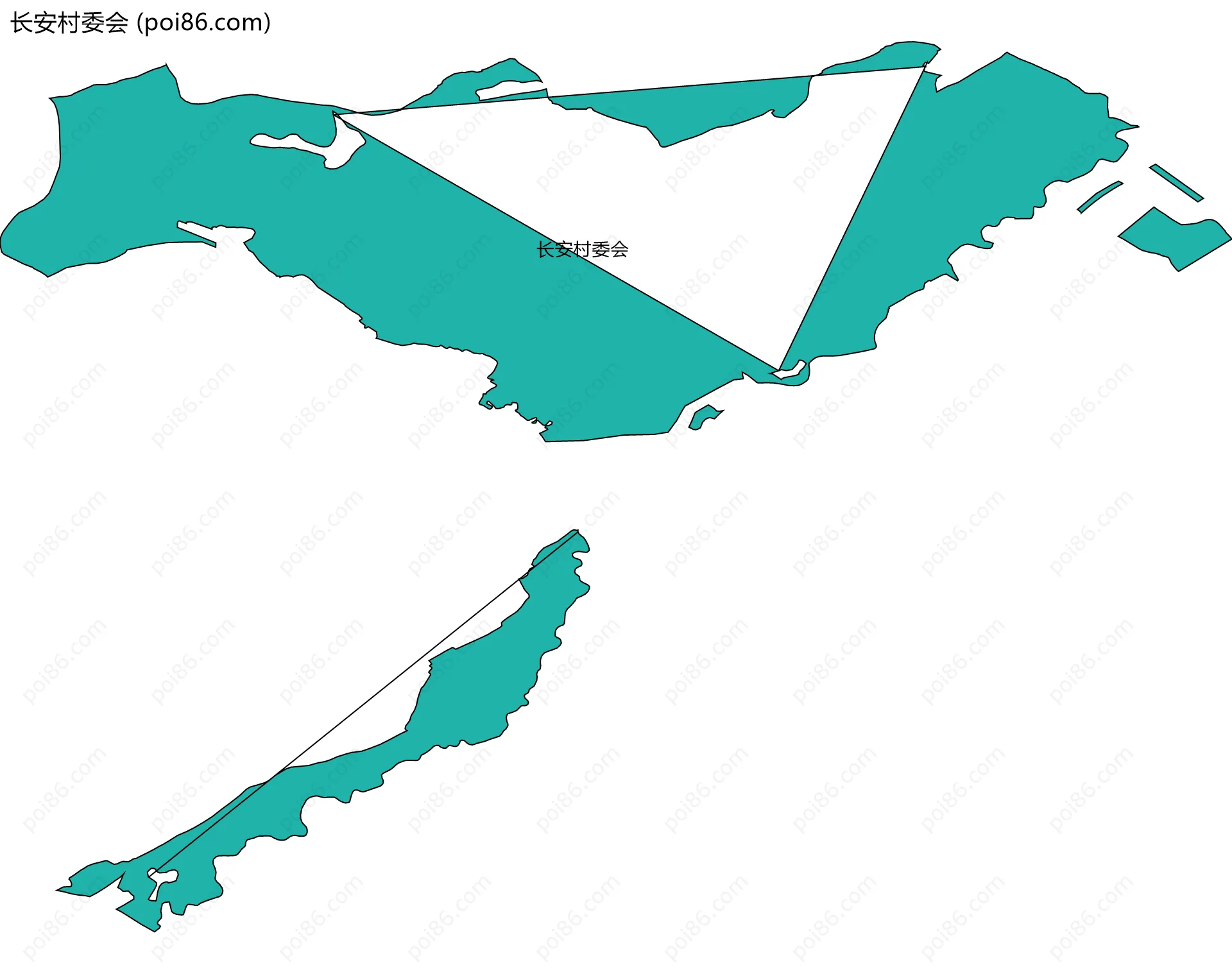 长安村委会边界地图