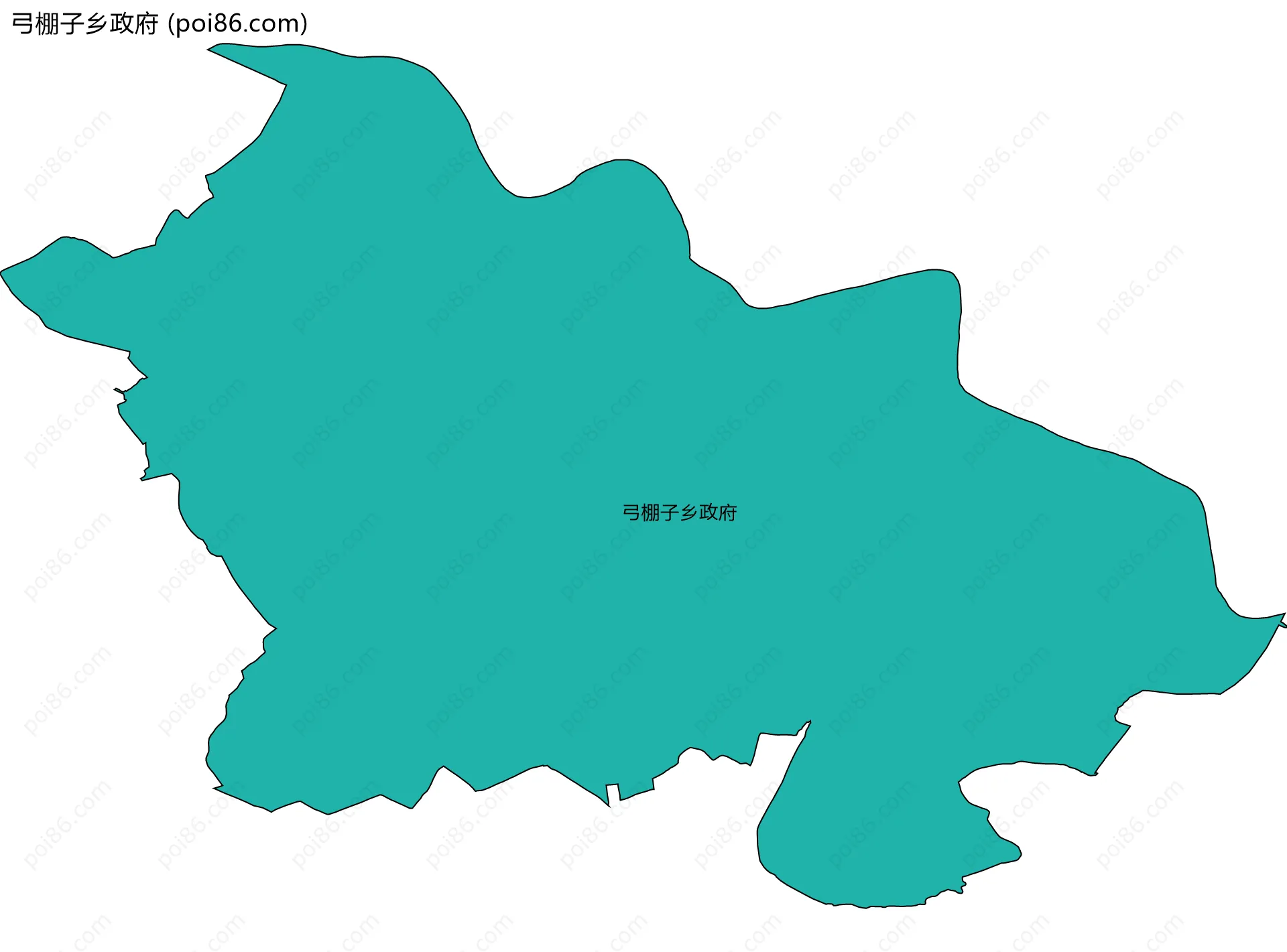 弓棚子乡政府边界地图