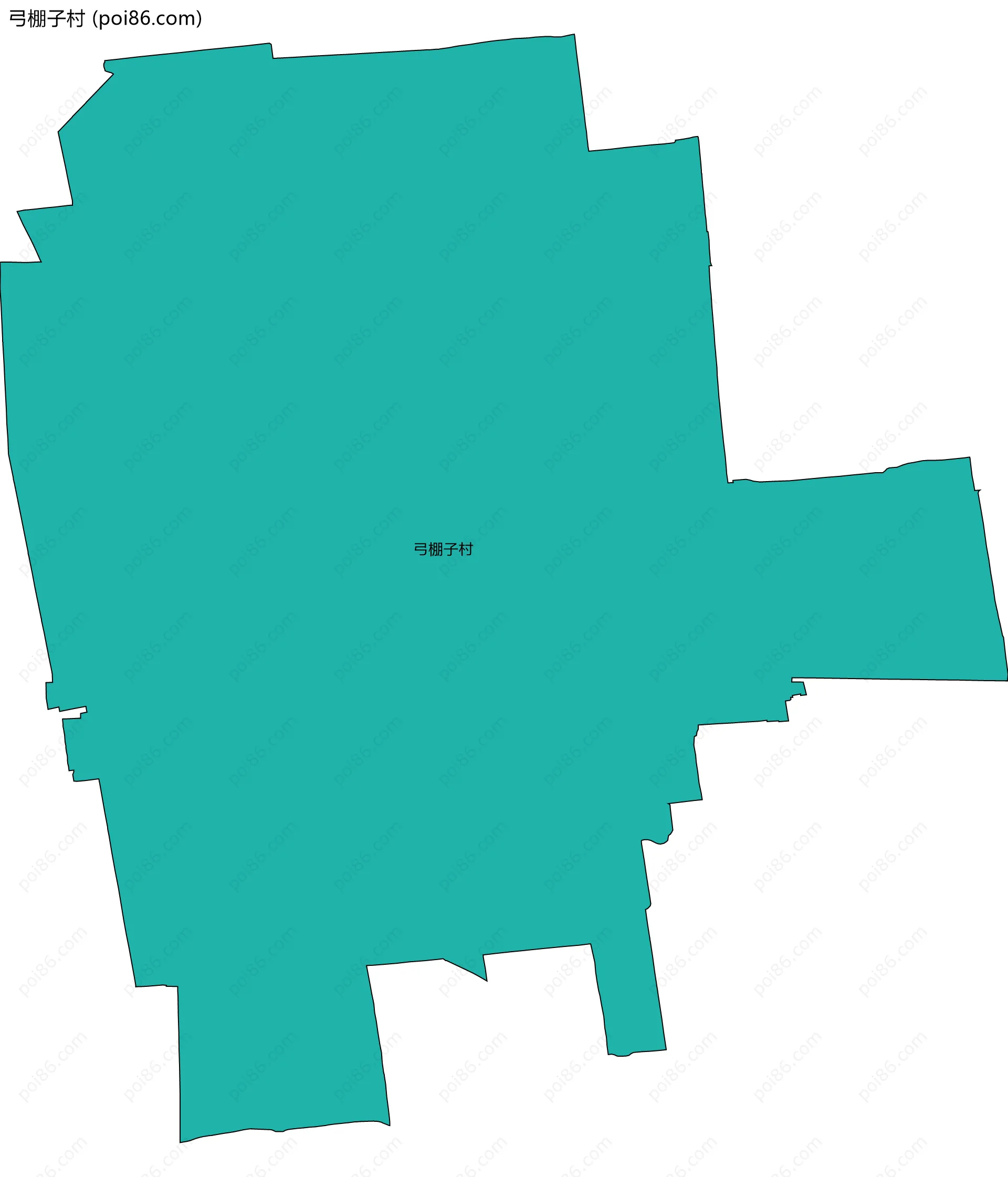 弓棚子村边界地图