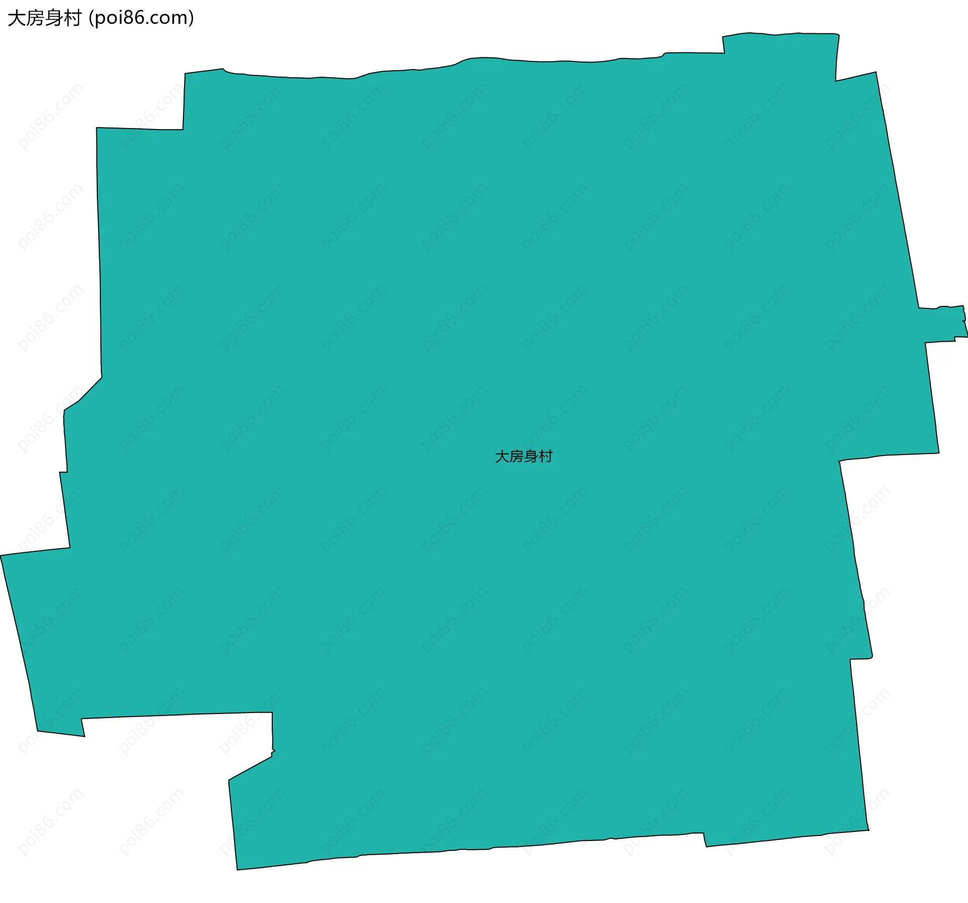 大房身村边界地图