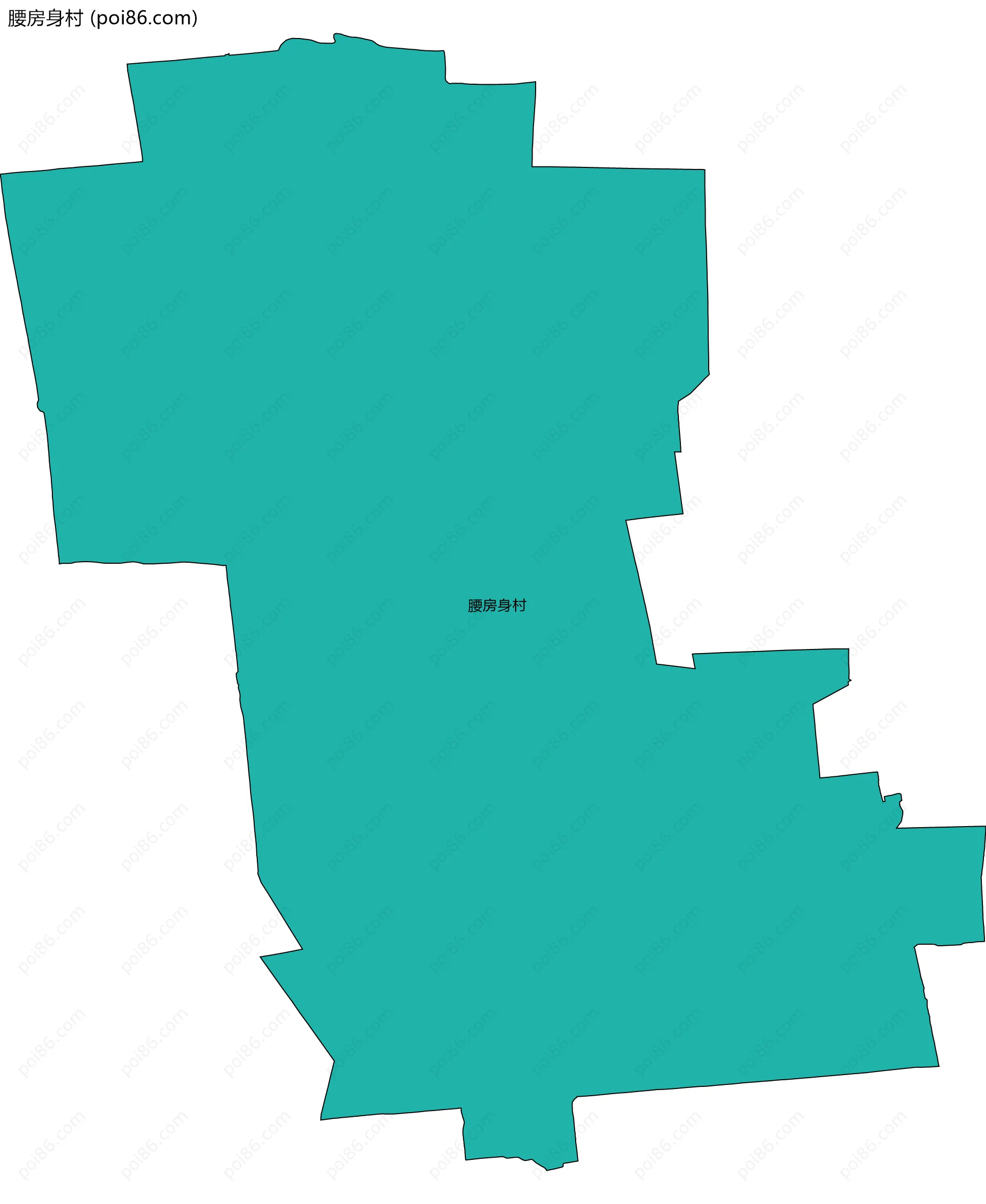 腰房身村边界地图