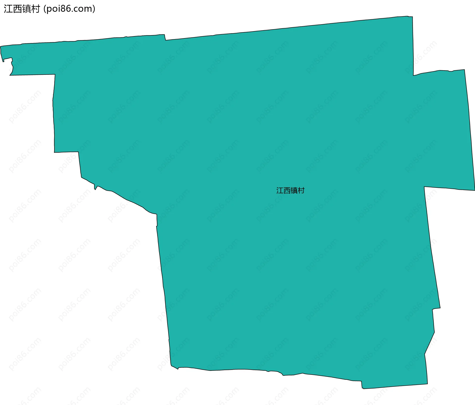 江西镇村边界地图