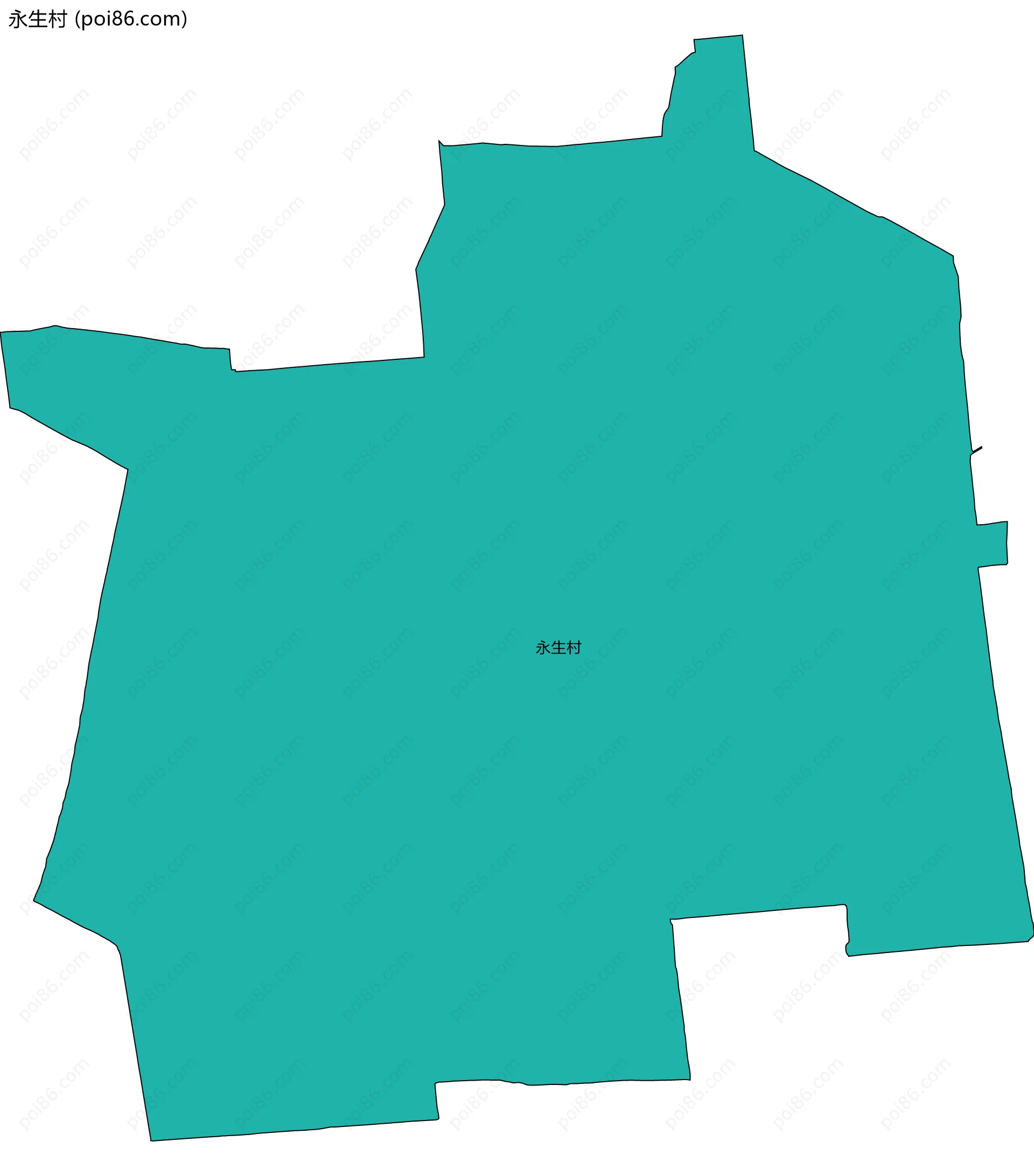 永生村边界地图