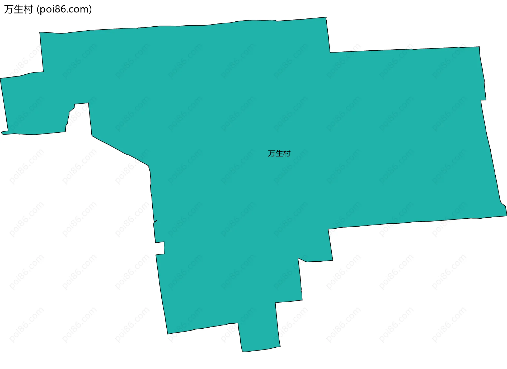 万生村边界地图