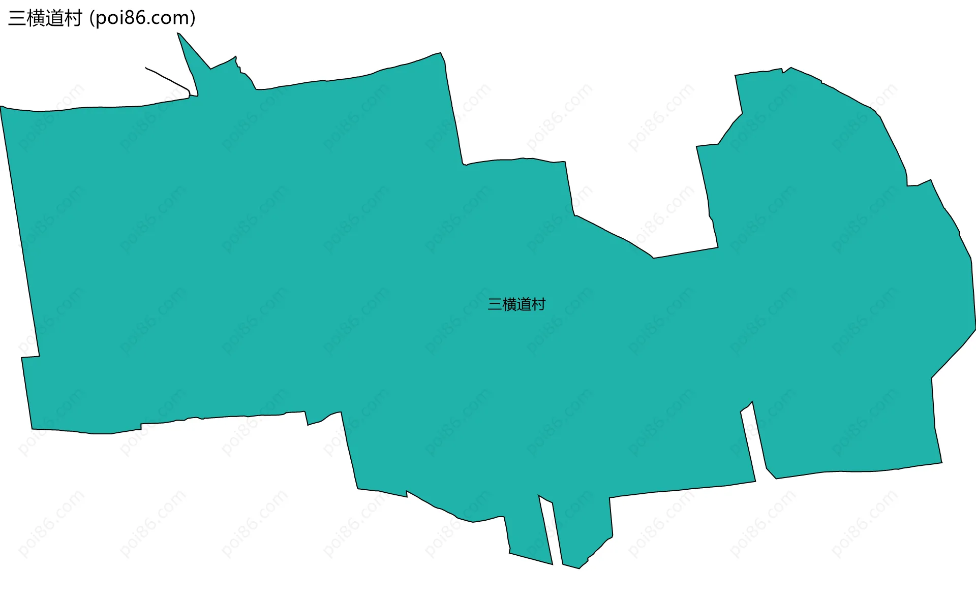 三横道村边界地图