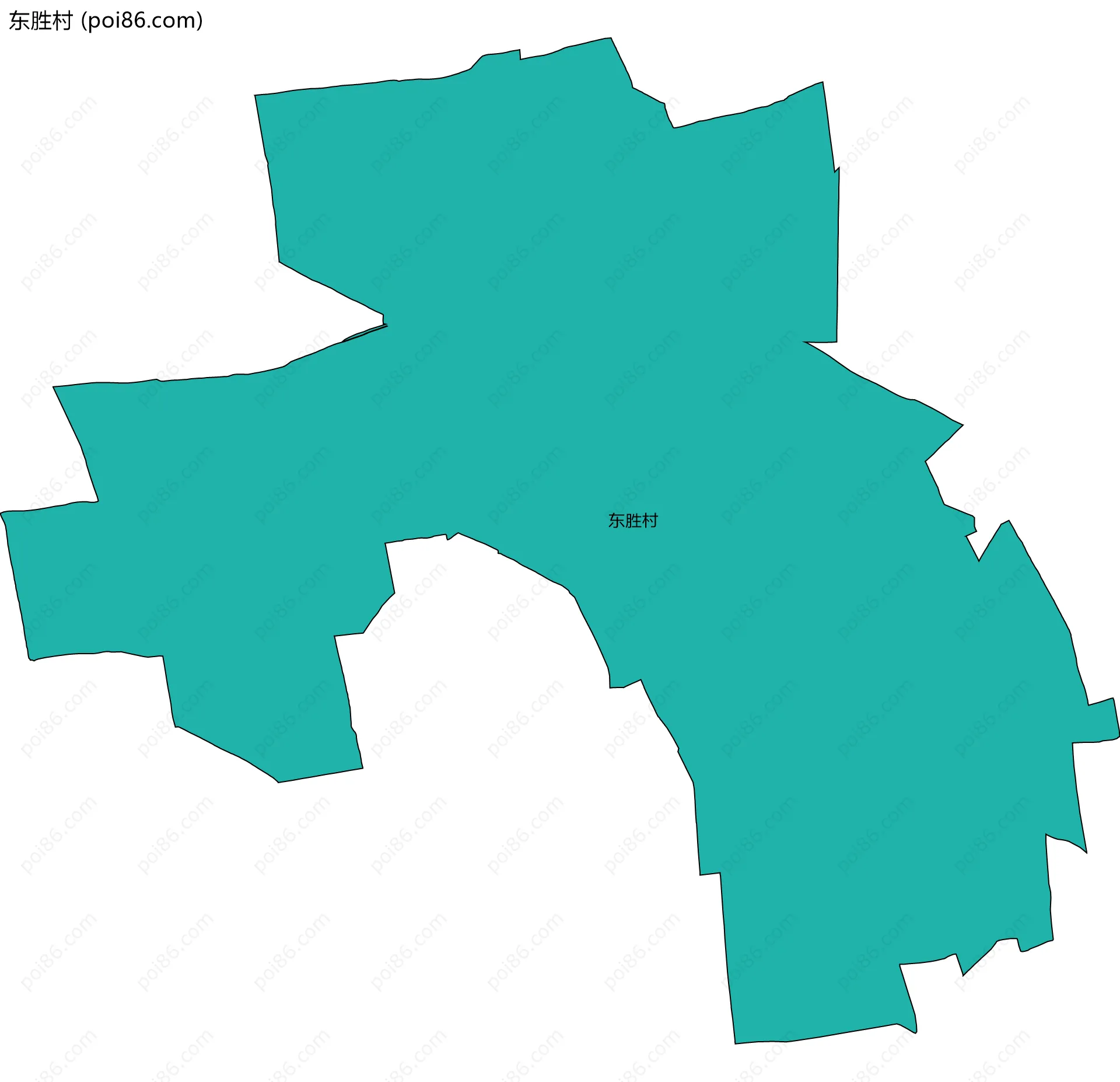 东胜村边界地图