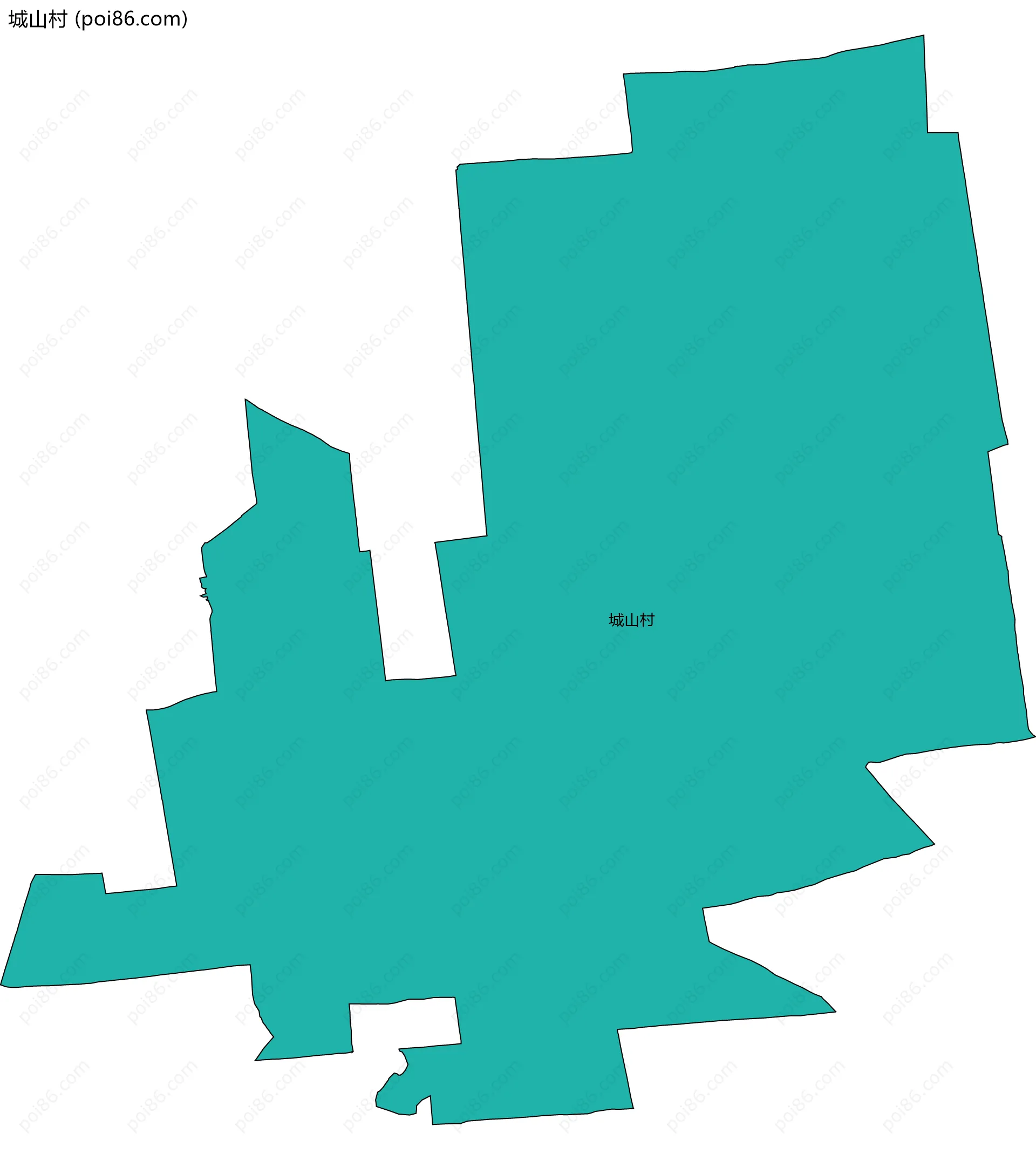 城山村边界地图