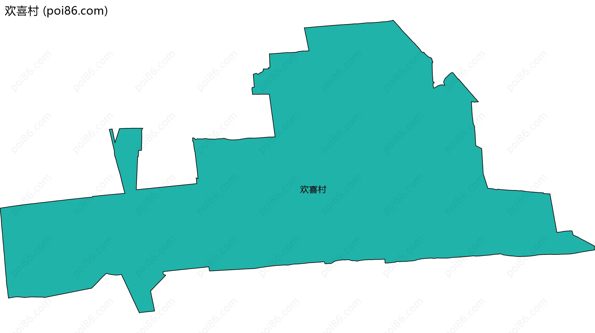 欢喜村边界地图