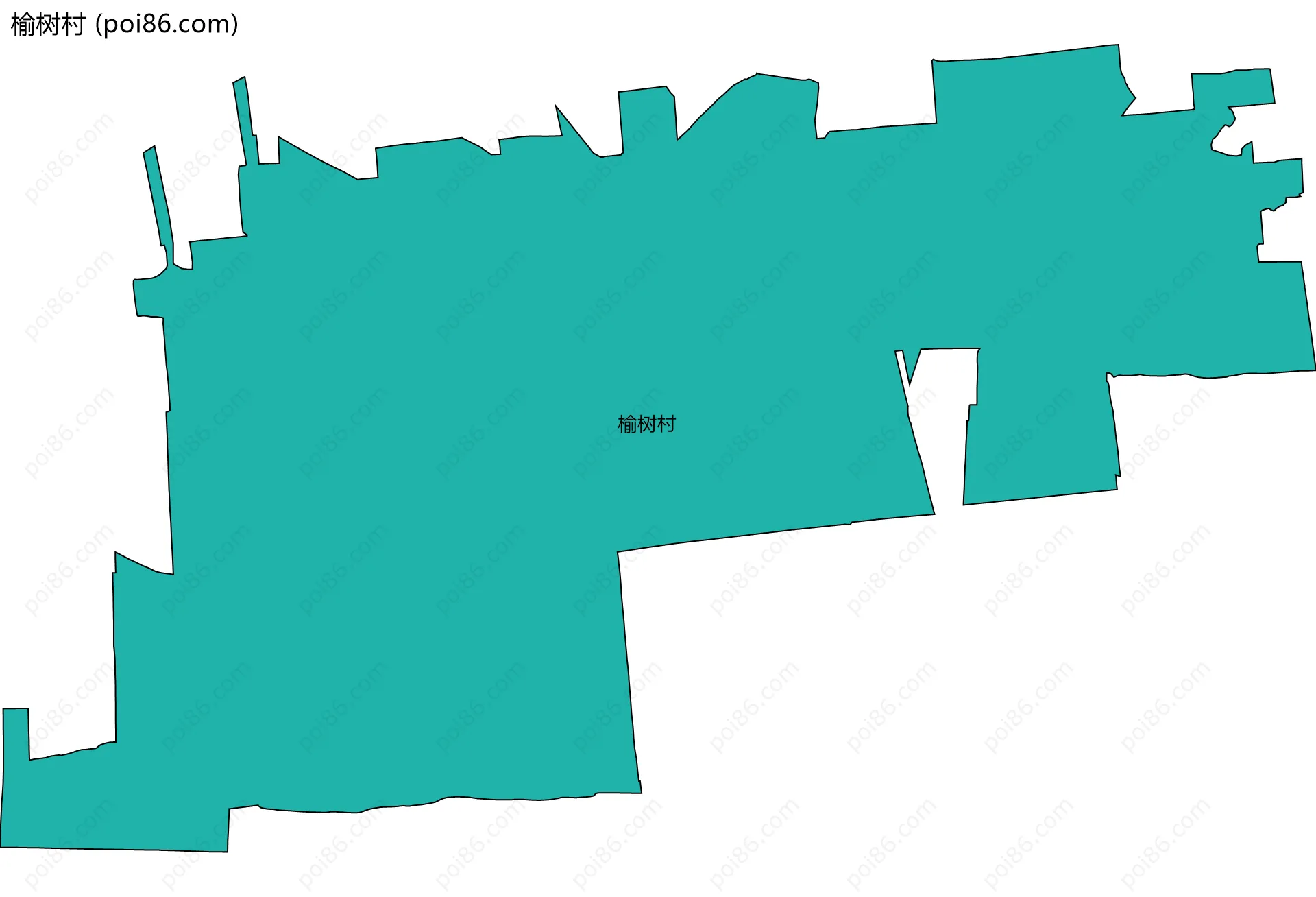 榆树村边界地图