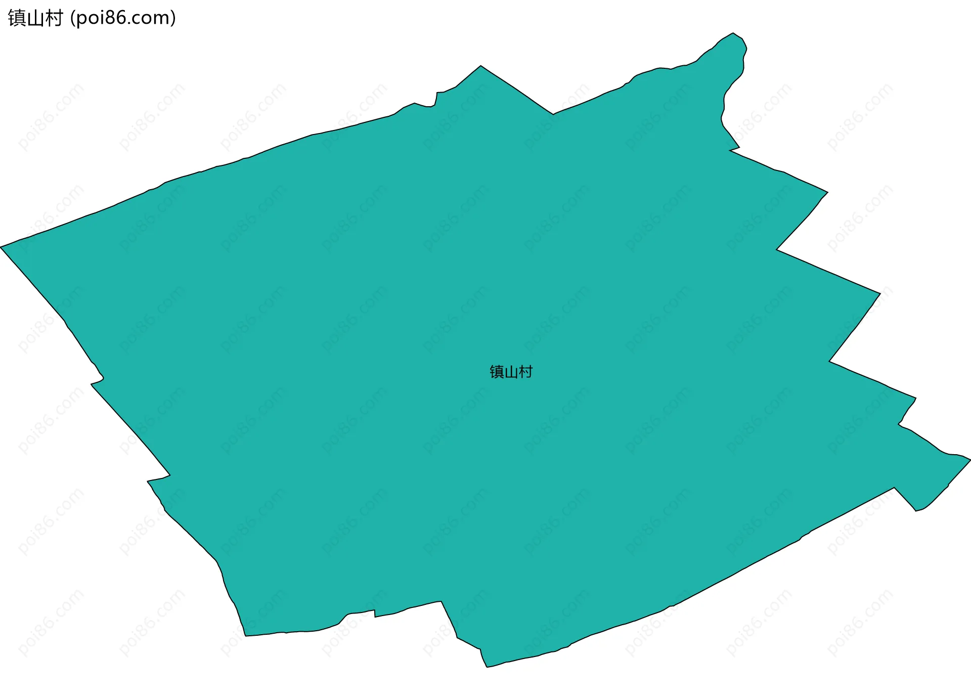 镇山村边界地图