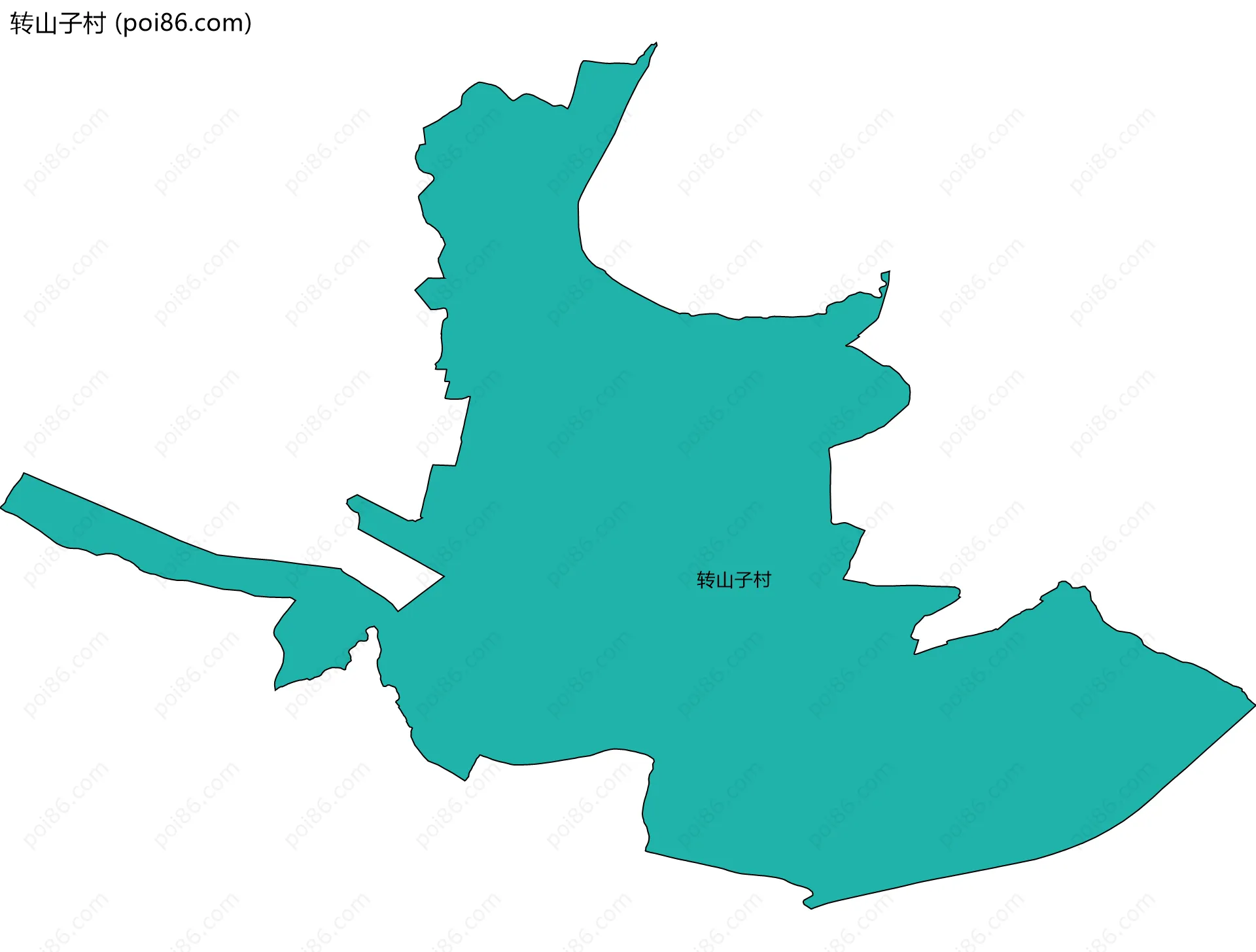 转山子村边界地图