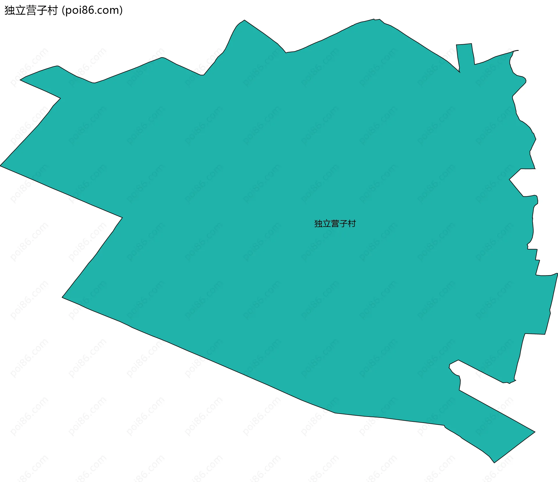 独立营子村边界地图