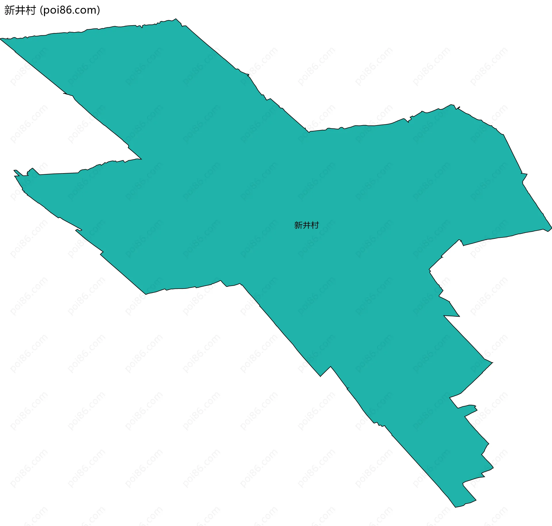 新井村边界地图