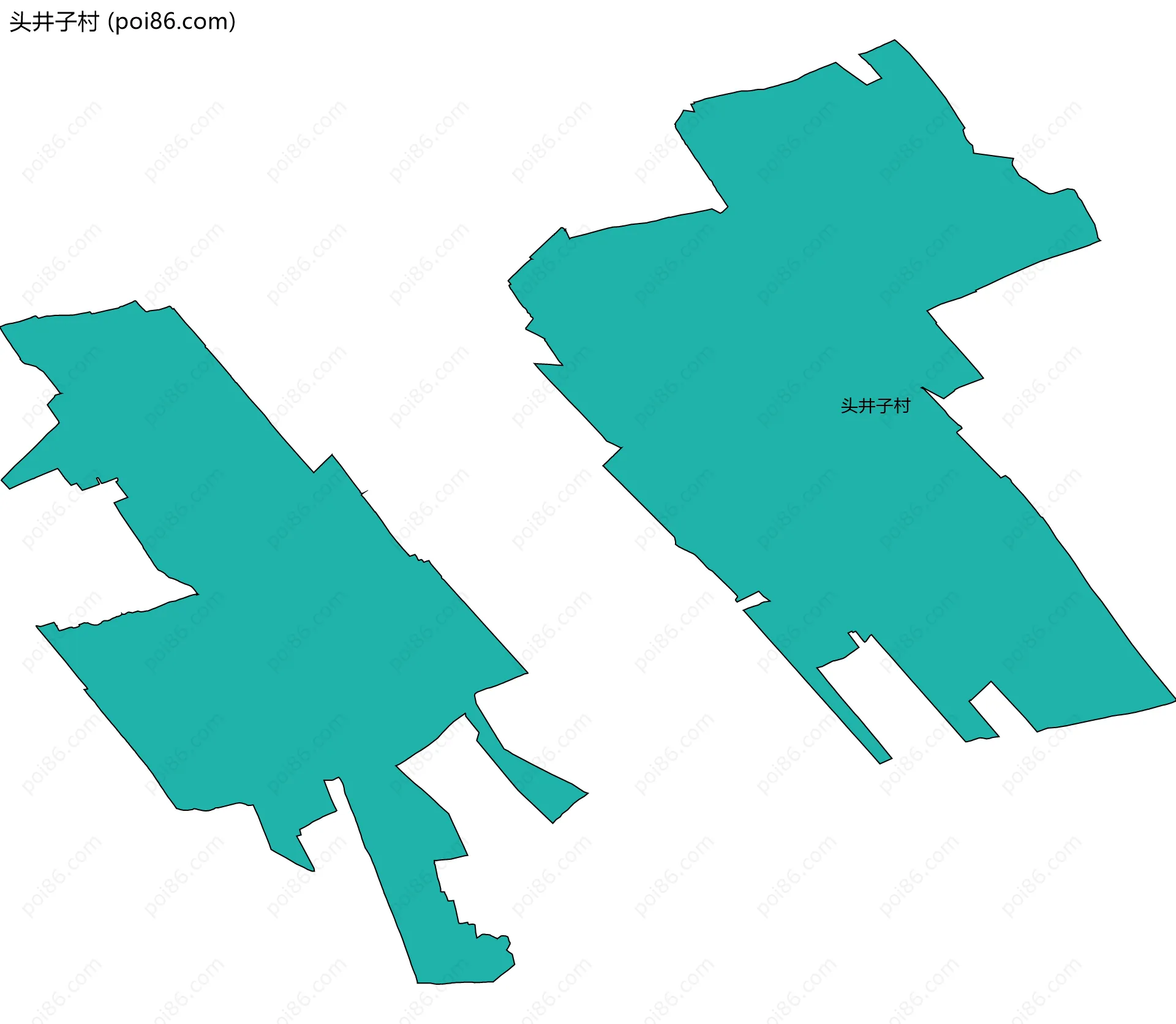 头井子村边界地图