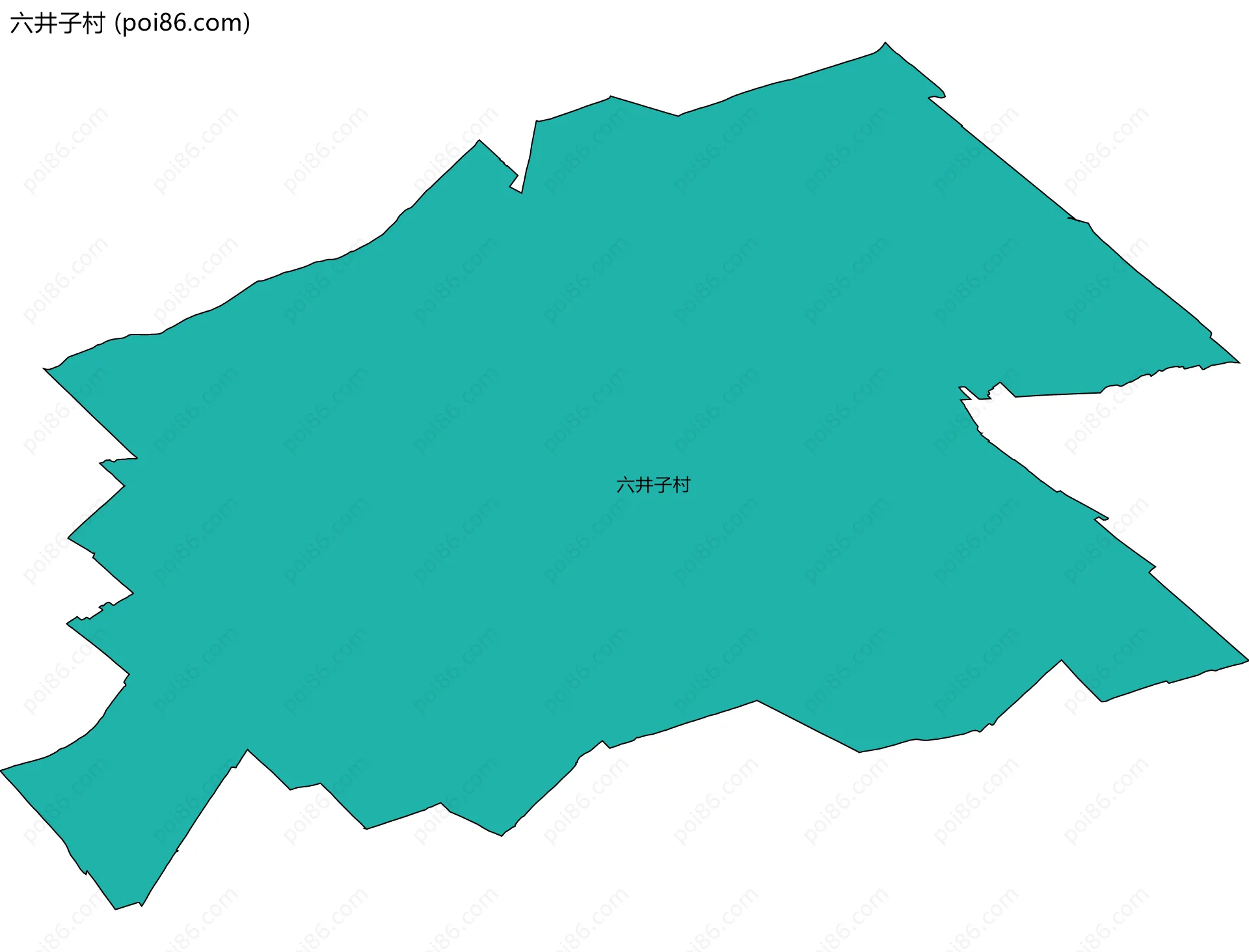 六井子村边界地图